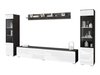Ensemble de salon Mirfivo 101 (Matera gris + Blanc brillant)