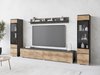 Ensemble de salon Mirfivo 101 (Matera gris + Châtaigne)