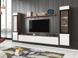 Ensemble de salon Sarasota 126 (Chêne wotan + Blanc brillant)