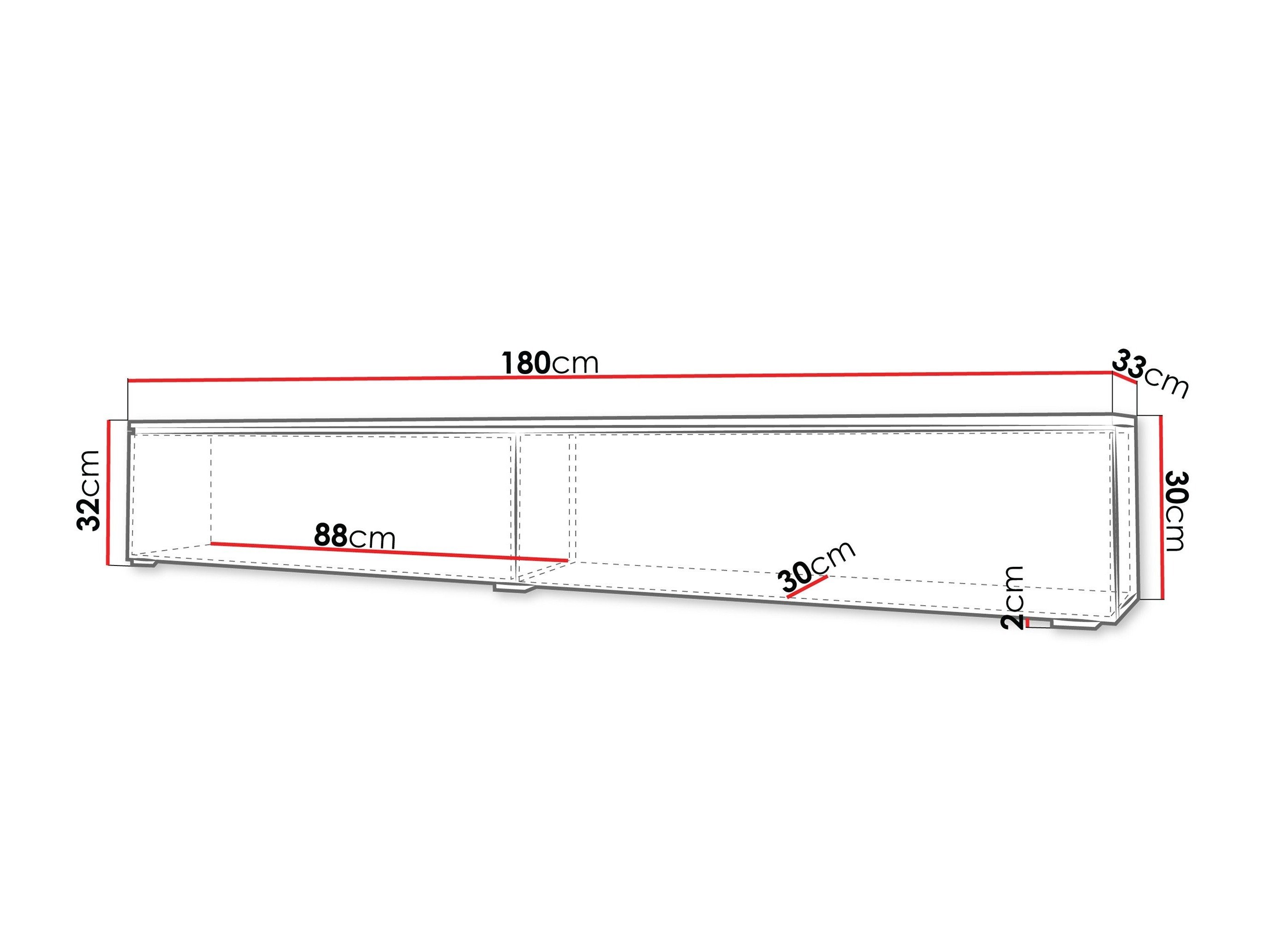 Meuble TV Sarasota 121 (Matera gris + Châtaigne)
