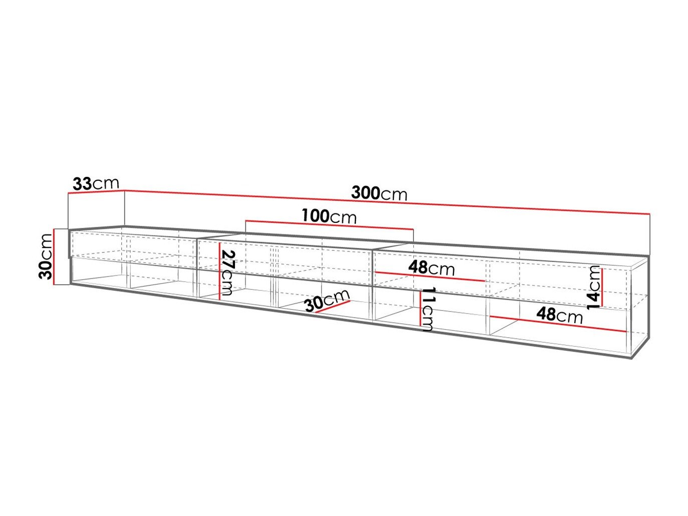 Meuble TV Sarasota 144 (Cachemire)