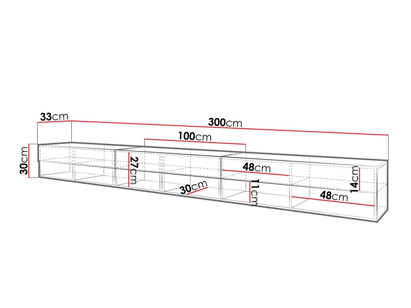 Meuble TV Sarasota 144 (Cachemire)