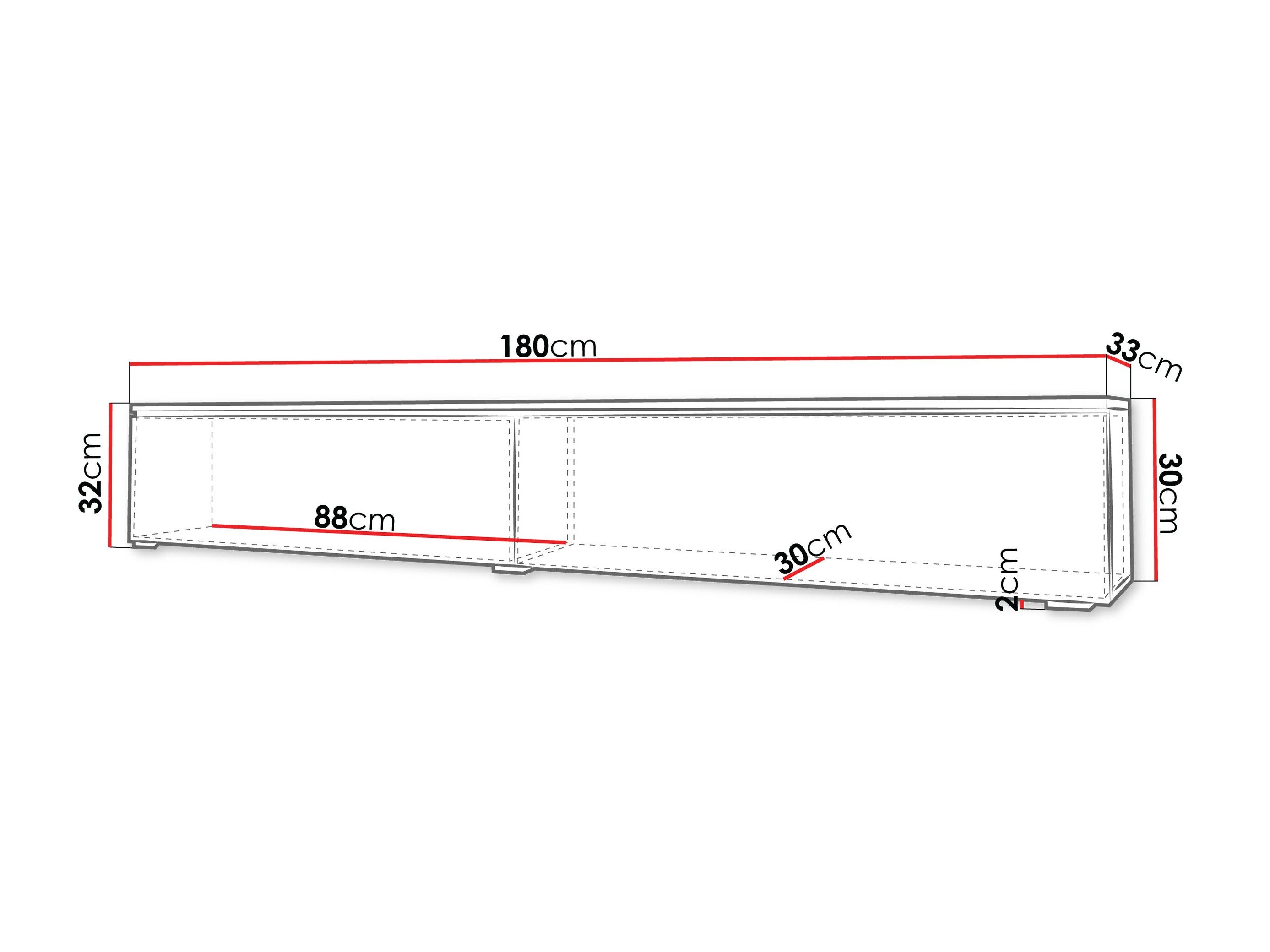 Meuble TV Scientia I (Matera gris + Châtaigne)