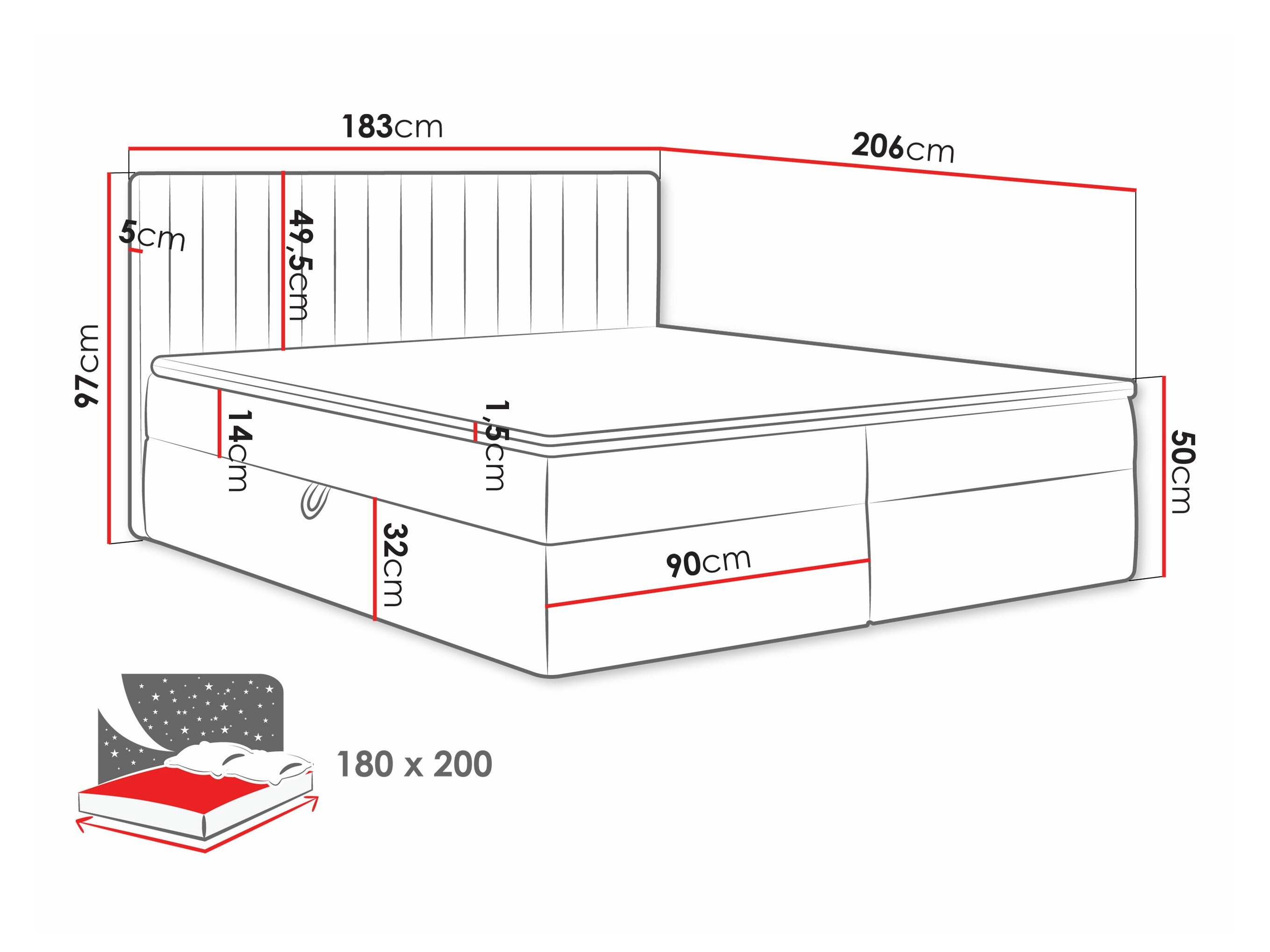 Lit boxspring Comfivo Apis I (Polo 882)