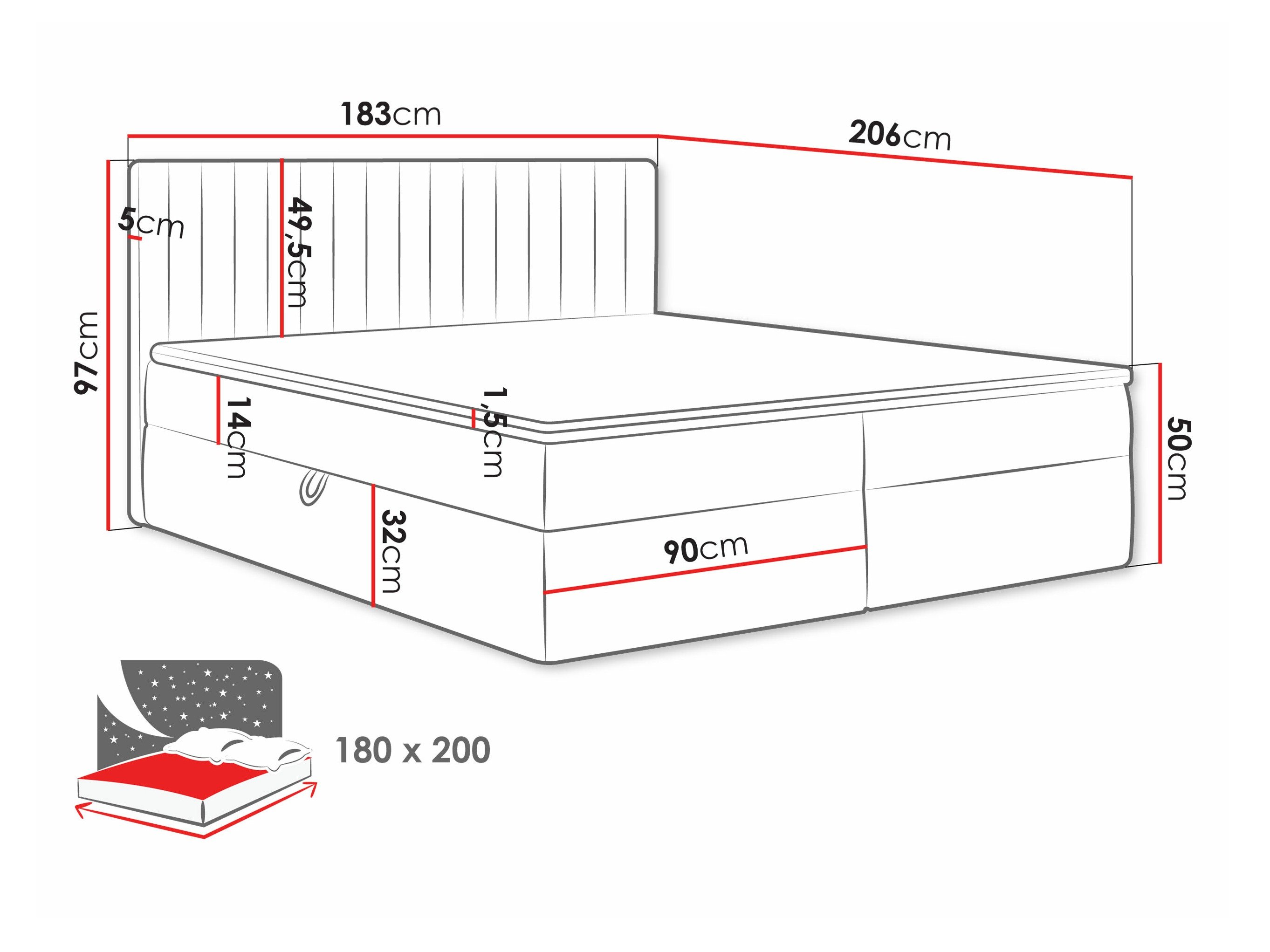 Lit boxspring Comfivo Apis I (Polo 891)