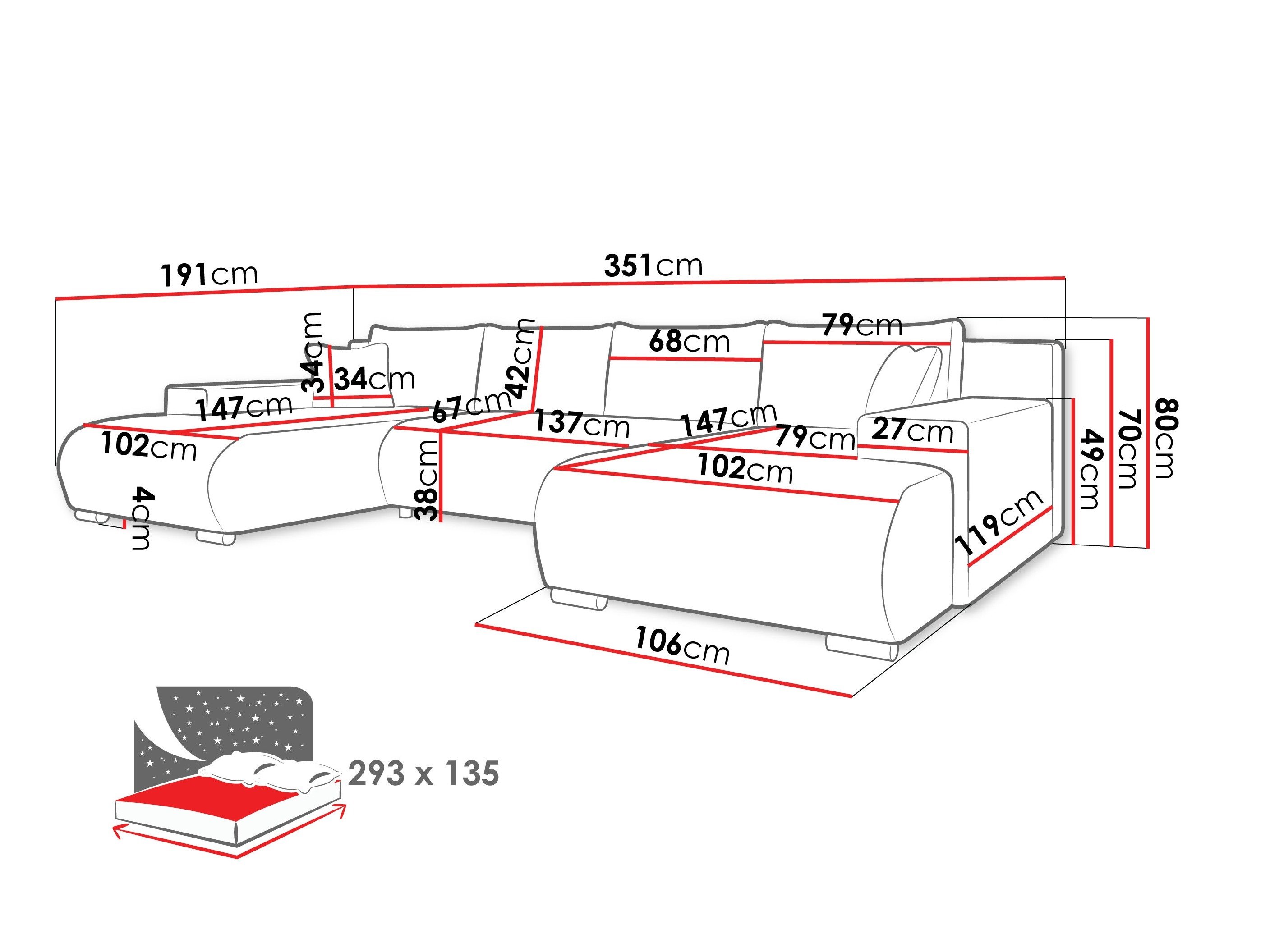 Canapé d'angle Comfivo Equus (Clara 215.10)