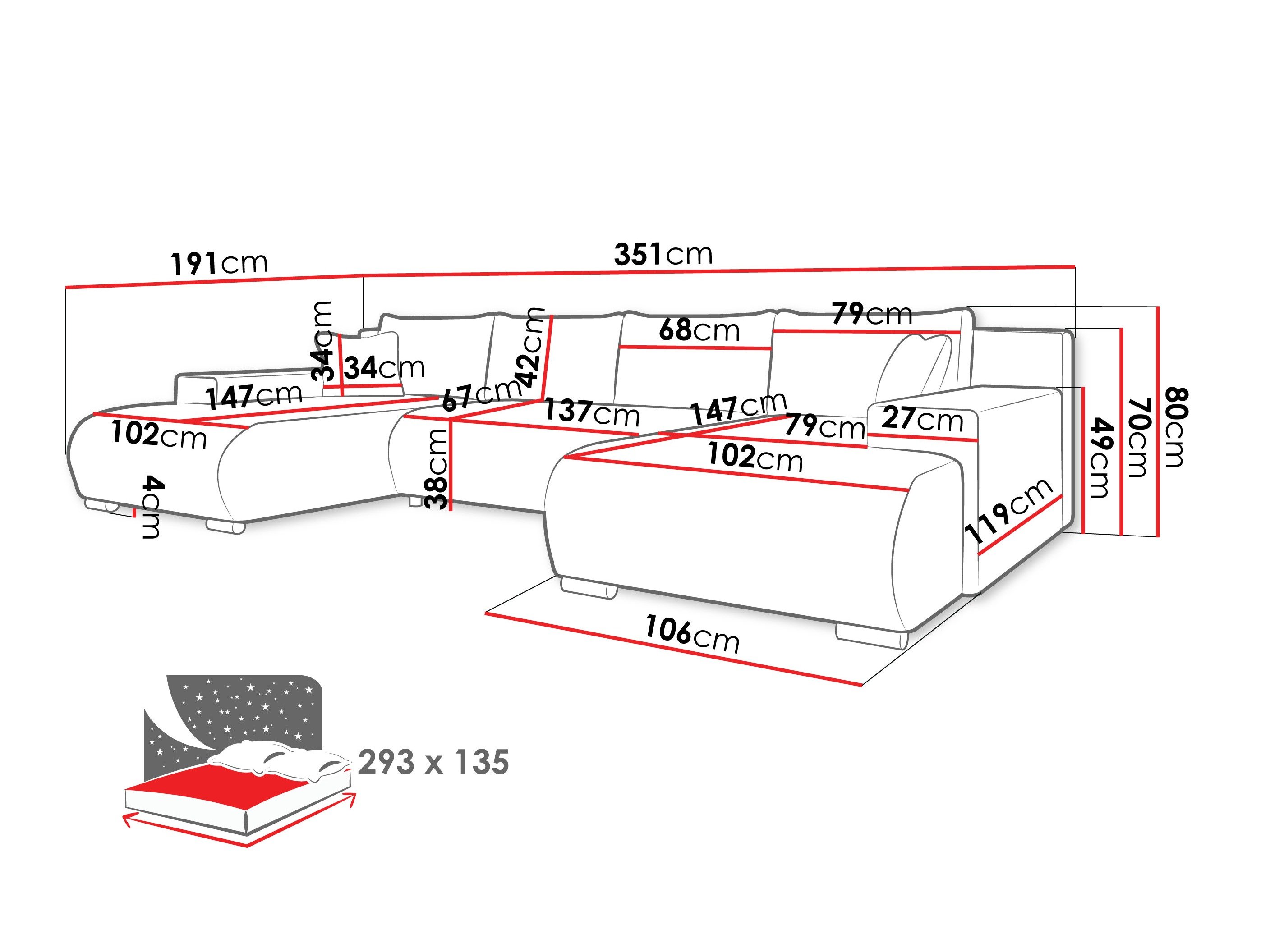 Canapé d'angle Comfivo Equus (Flow 06)
