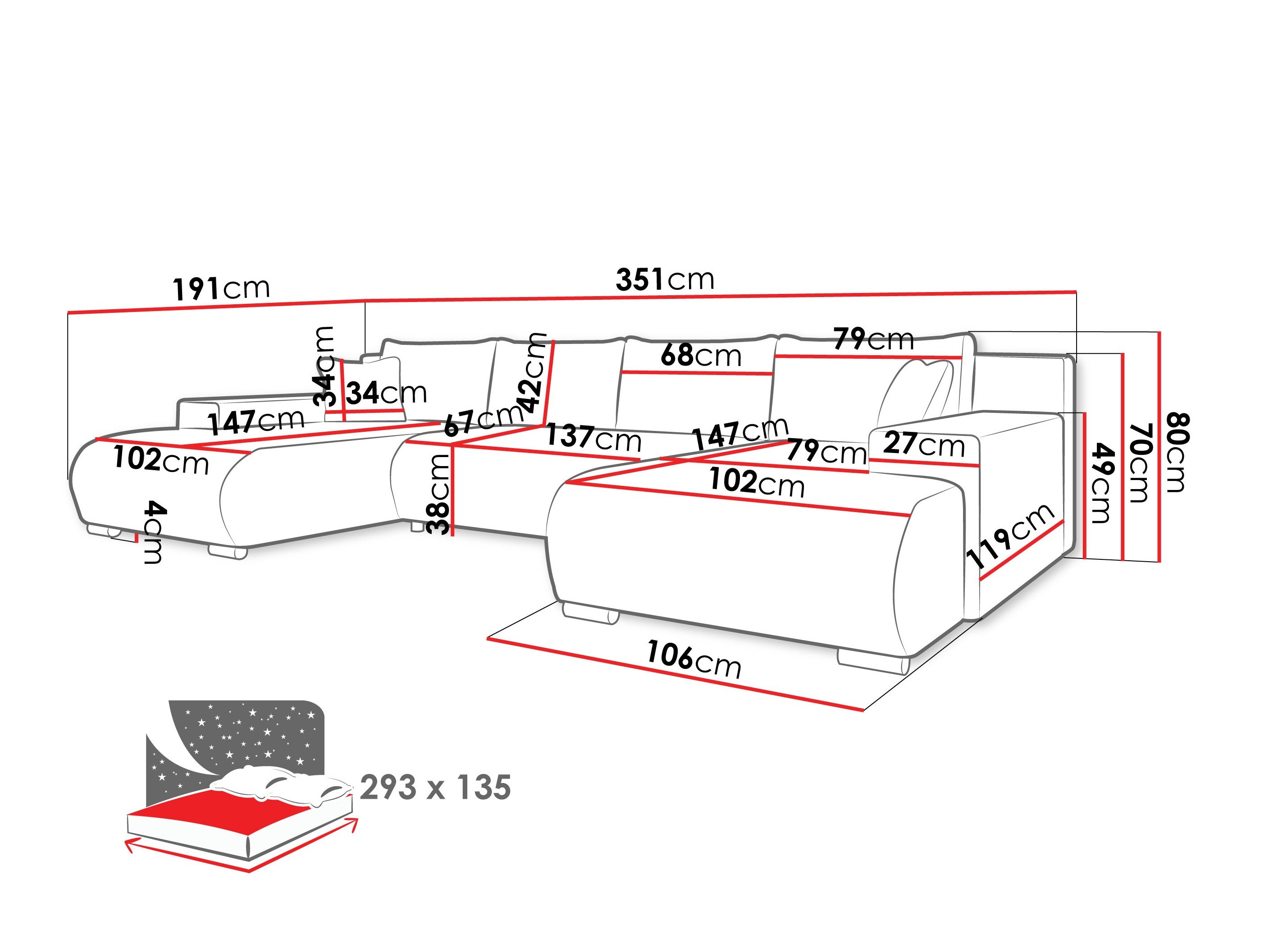 Canapé d'angle Comfivo Equus (Poso 100)