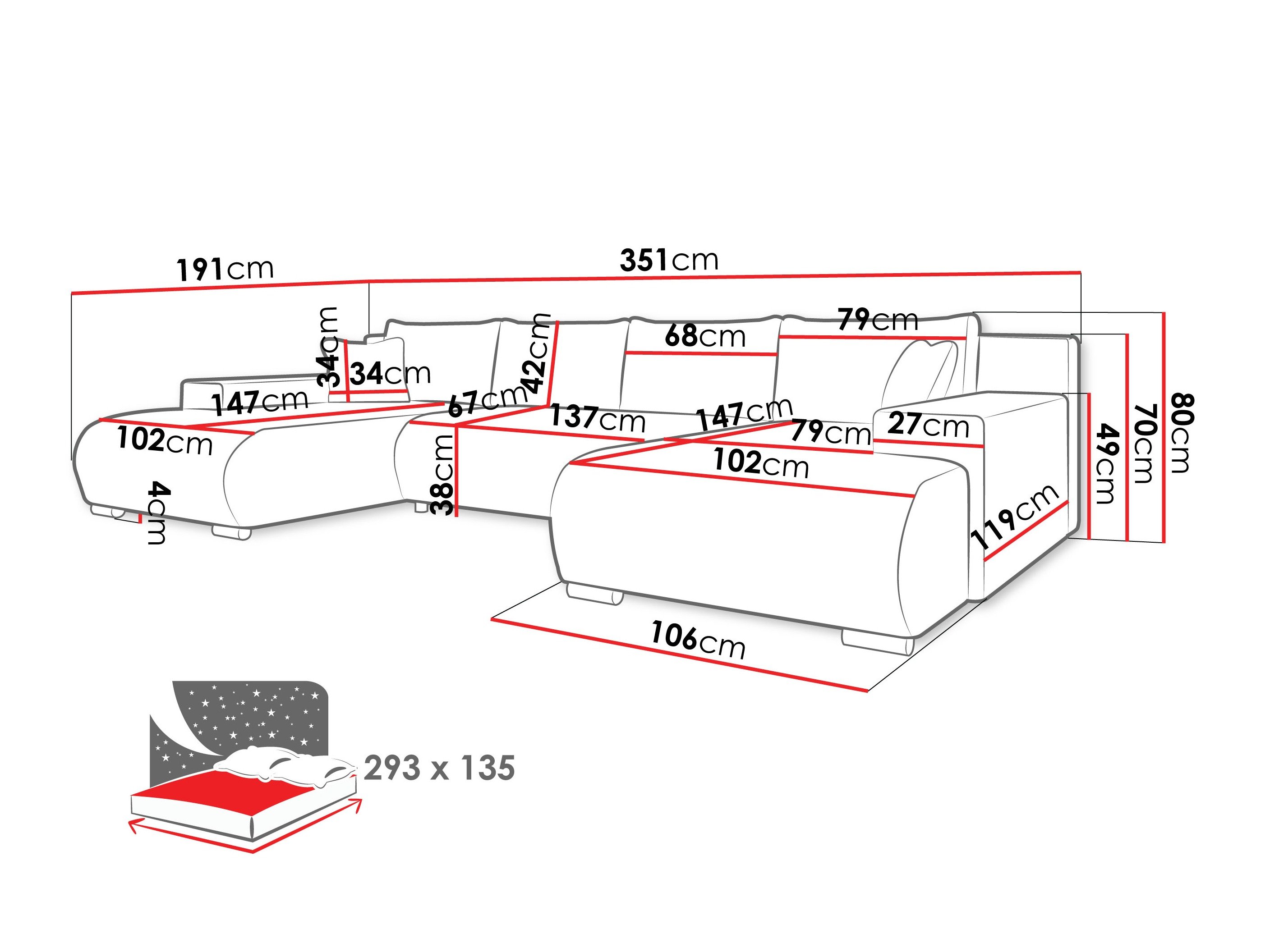 Canapé d'angle Comfivo Equus (Wave 05)
