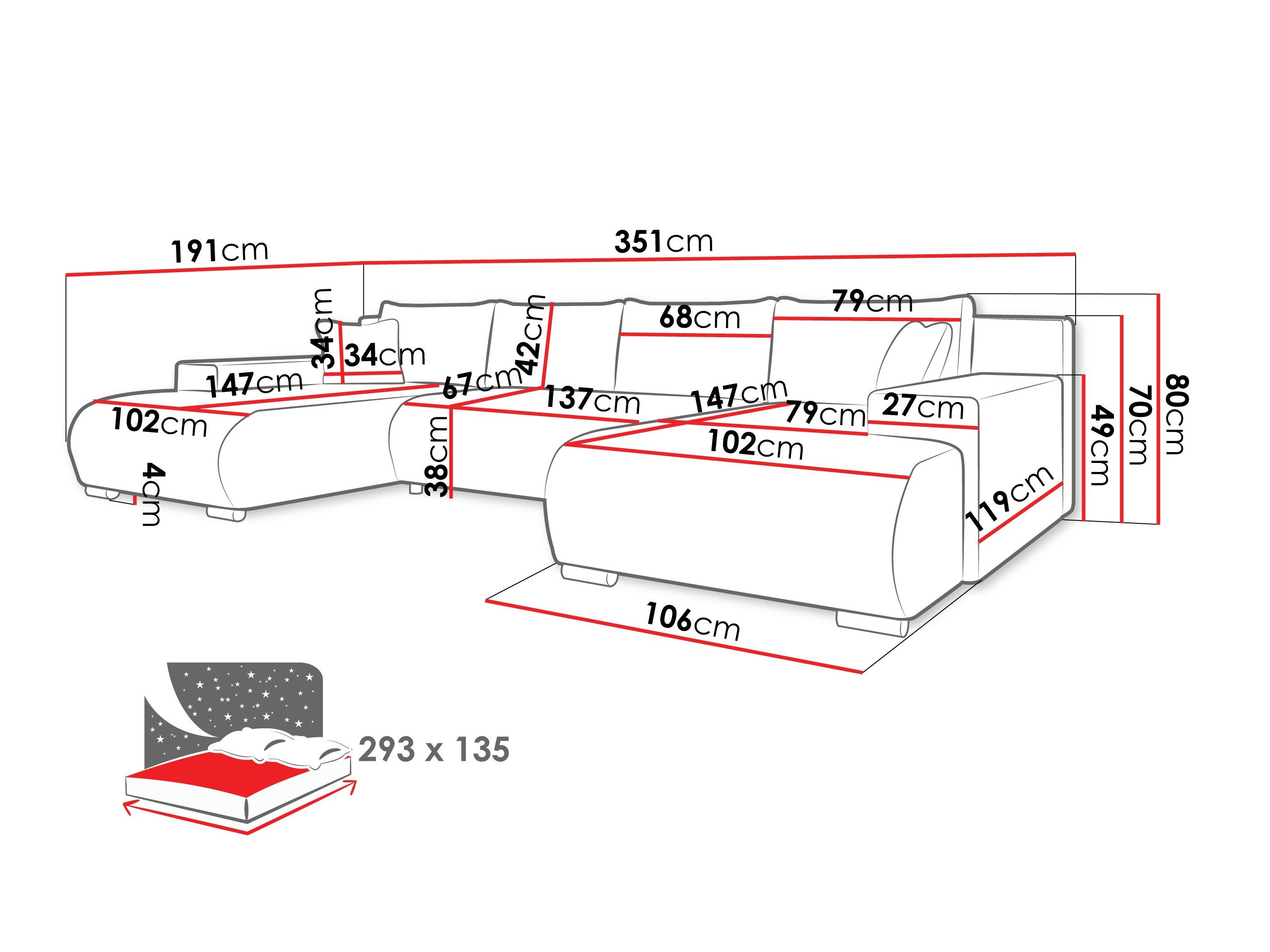 Canapé d'angle Comfivo Equus (Wave 09)