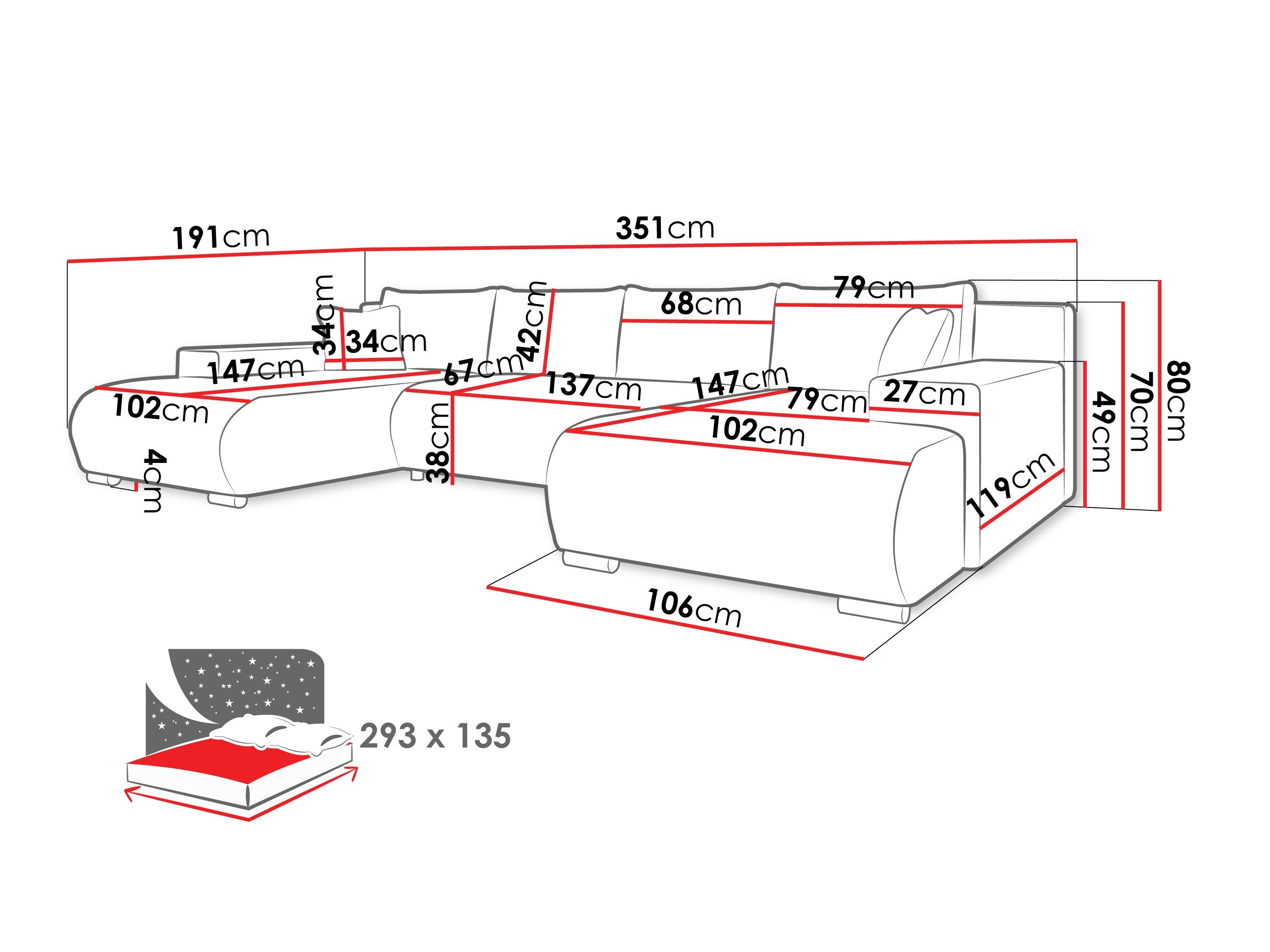 Canapé d'angle Comfivo Equus (Wave 15)