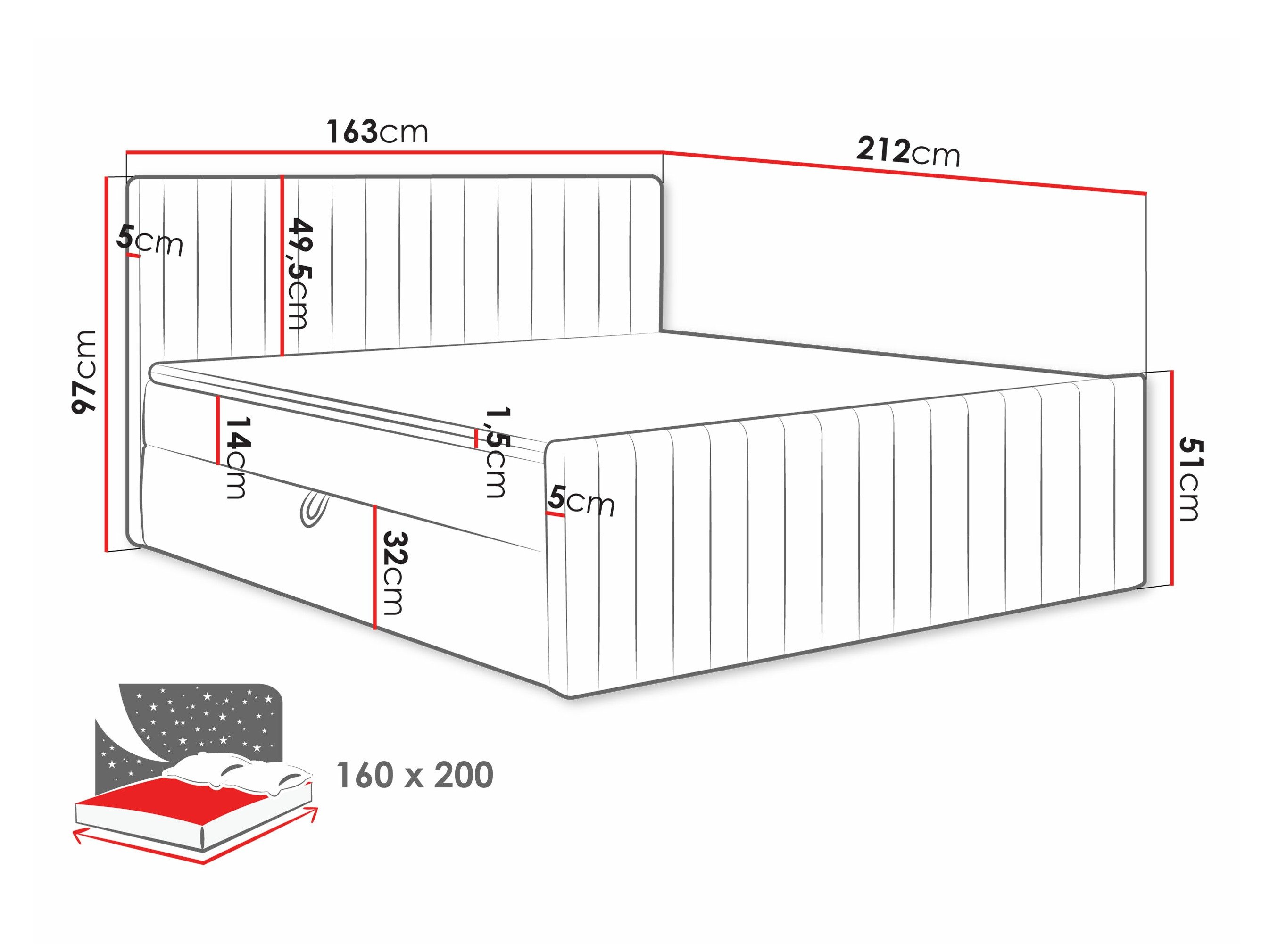 Lit boxspring Comfivo Apis II (Manila 02)