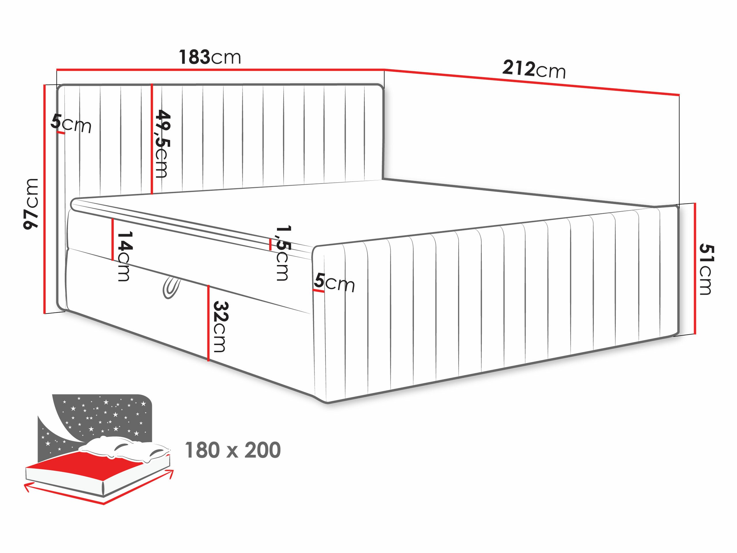 Lit boxspring Comfivo Apis II (Manila 16)