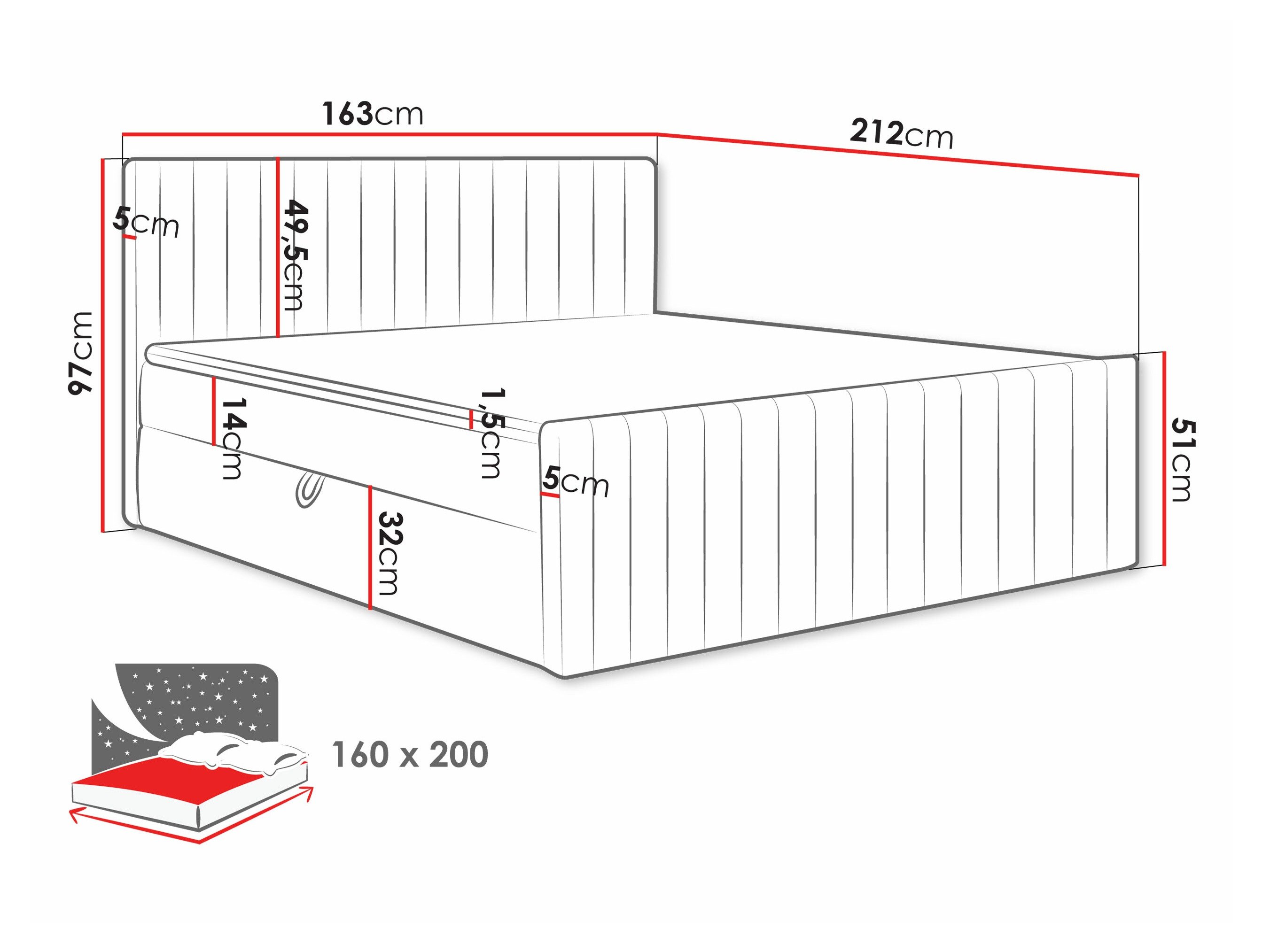 Lit boxspring Comfivo Apis II (Polo 882)