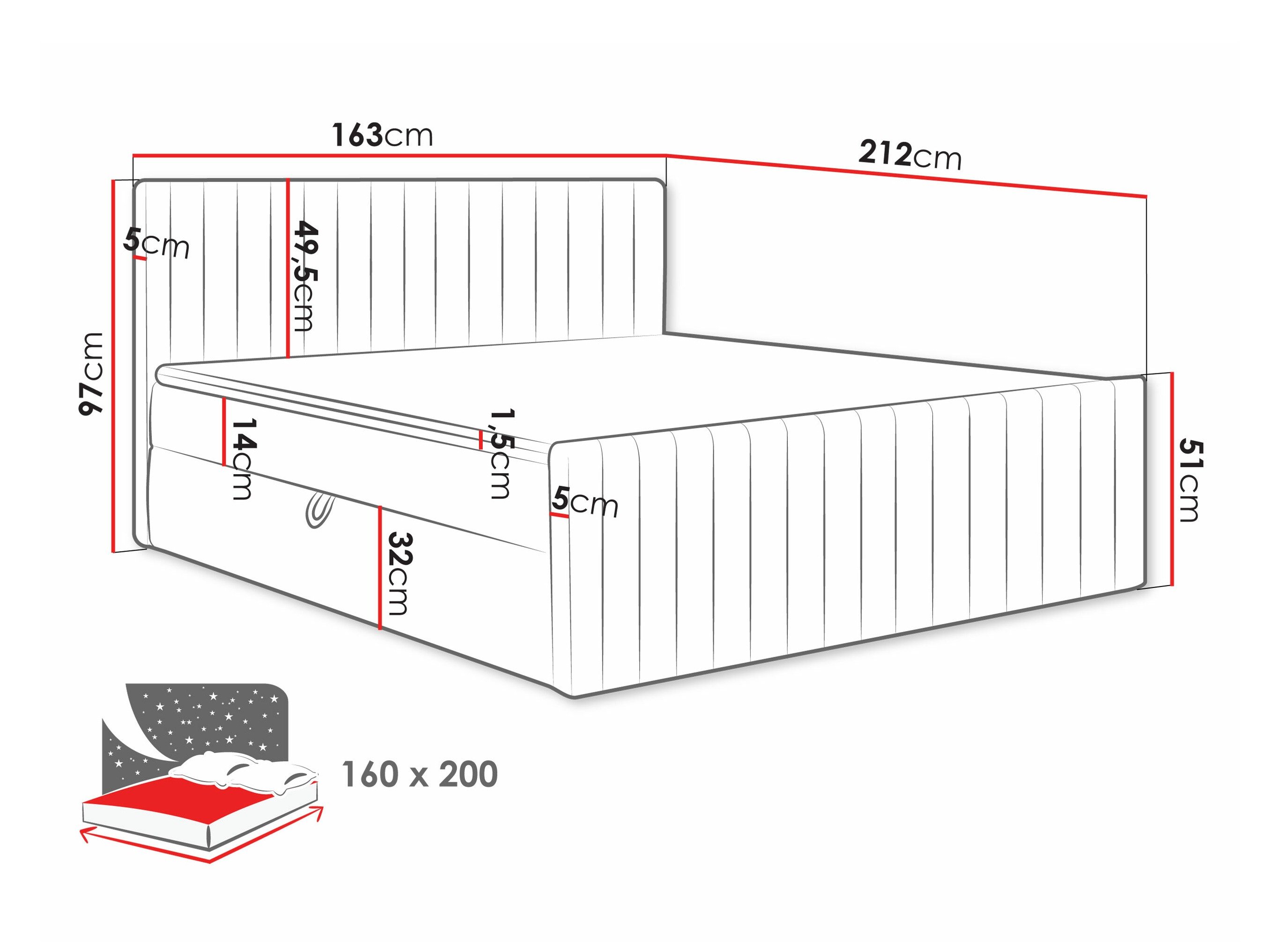 Lit boxspring Comfivo Apis II (Polo 889)