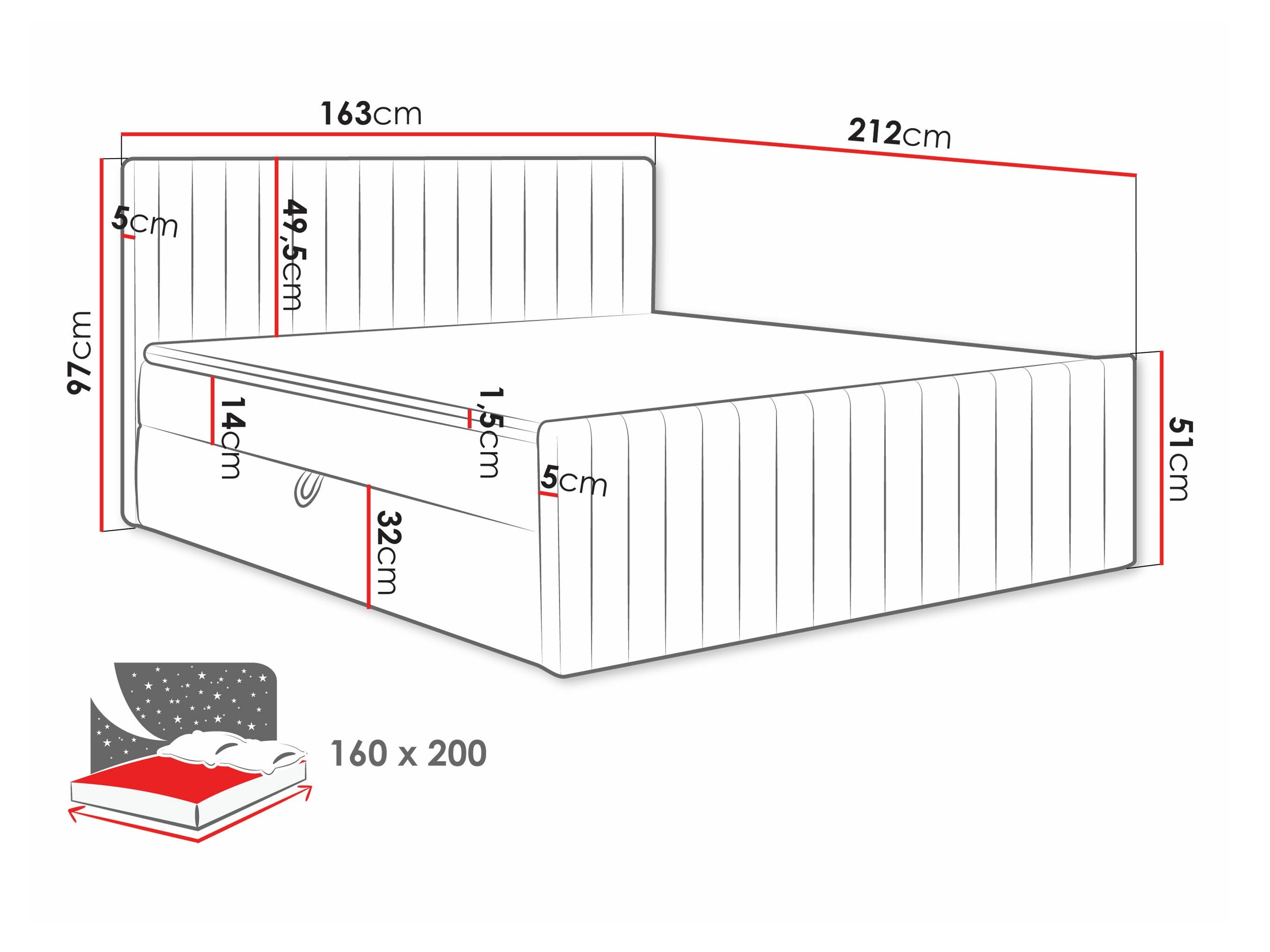 Lit boxspring Comfivo Apis II (Polo 891)