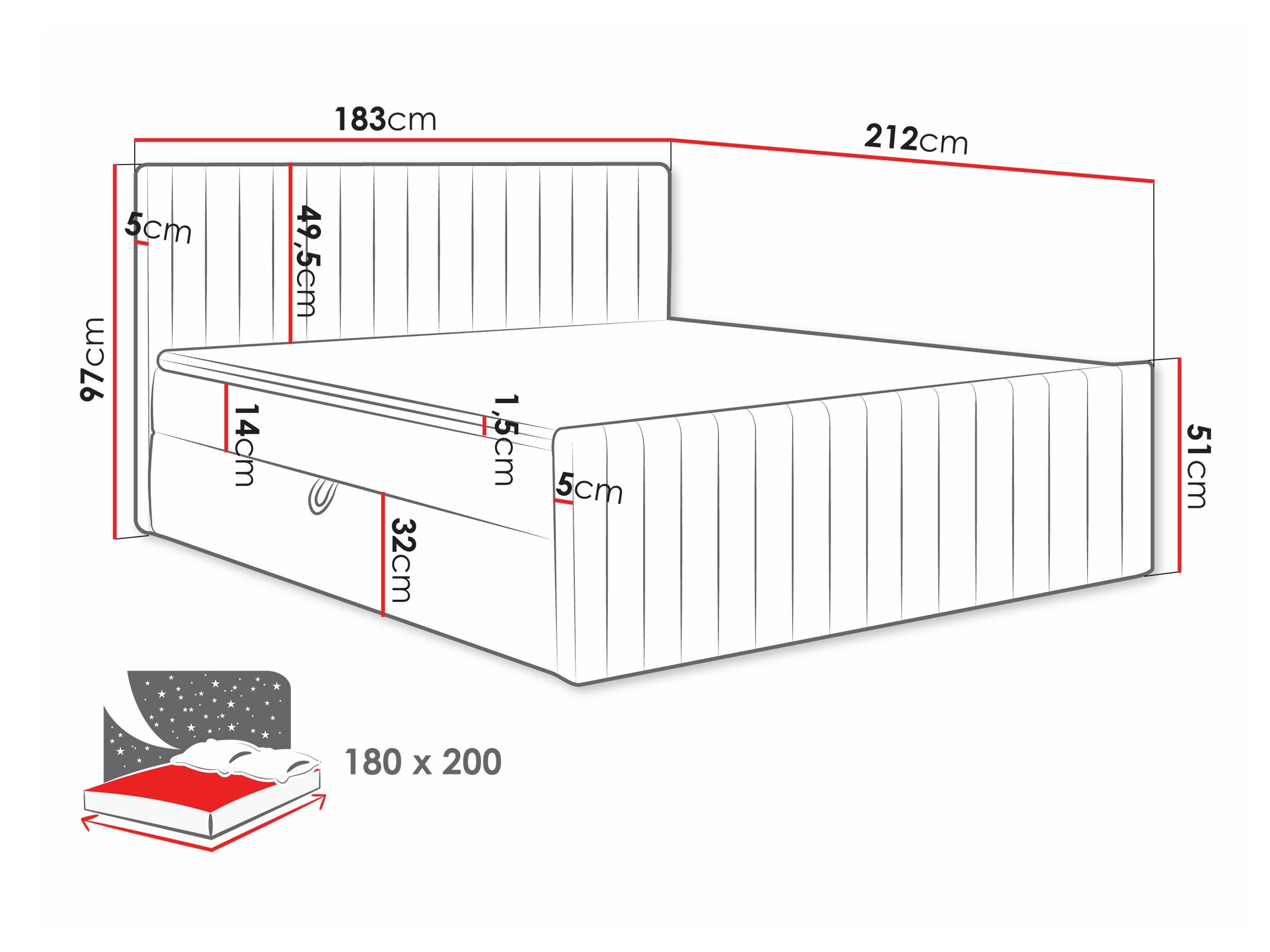 Lit boxspring Comfivo Apis II (Polo 891)