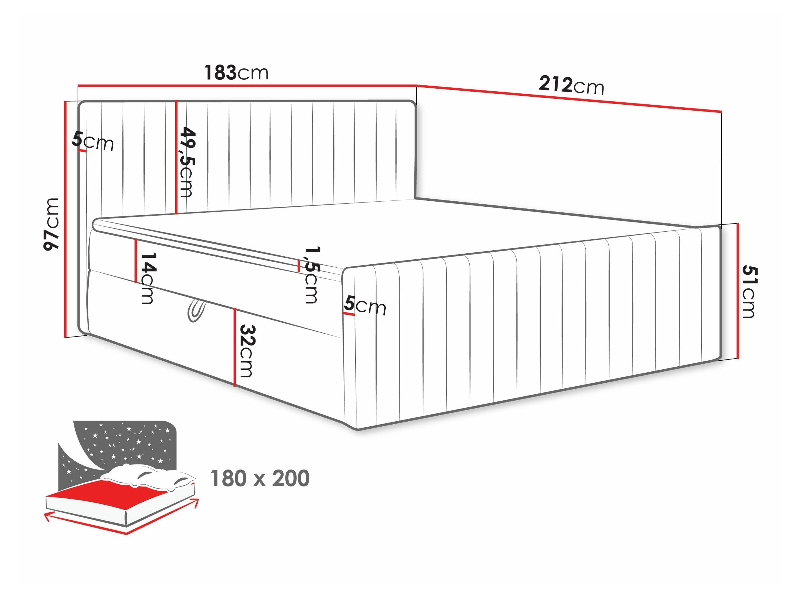 Lit boxspring Comfivo Apis II (Polo 897)
