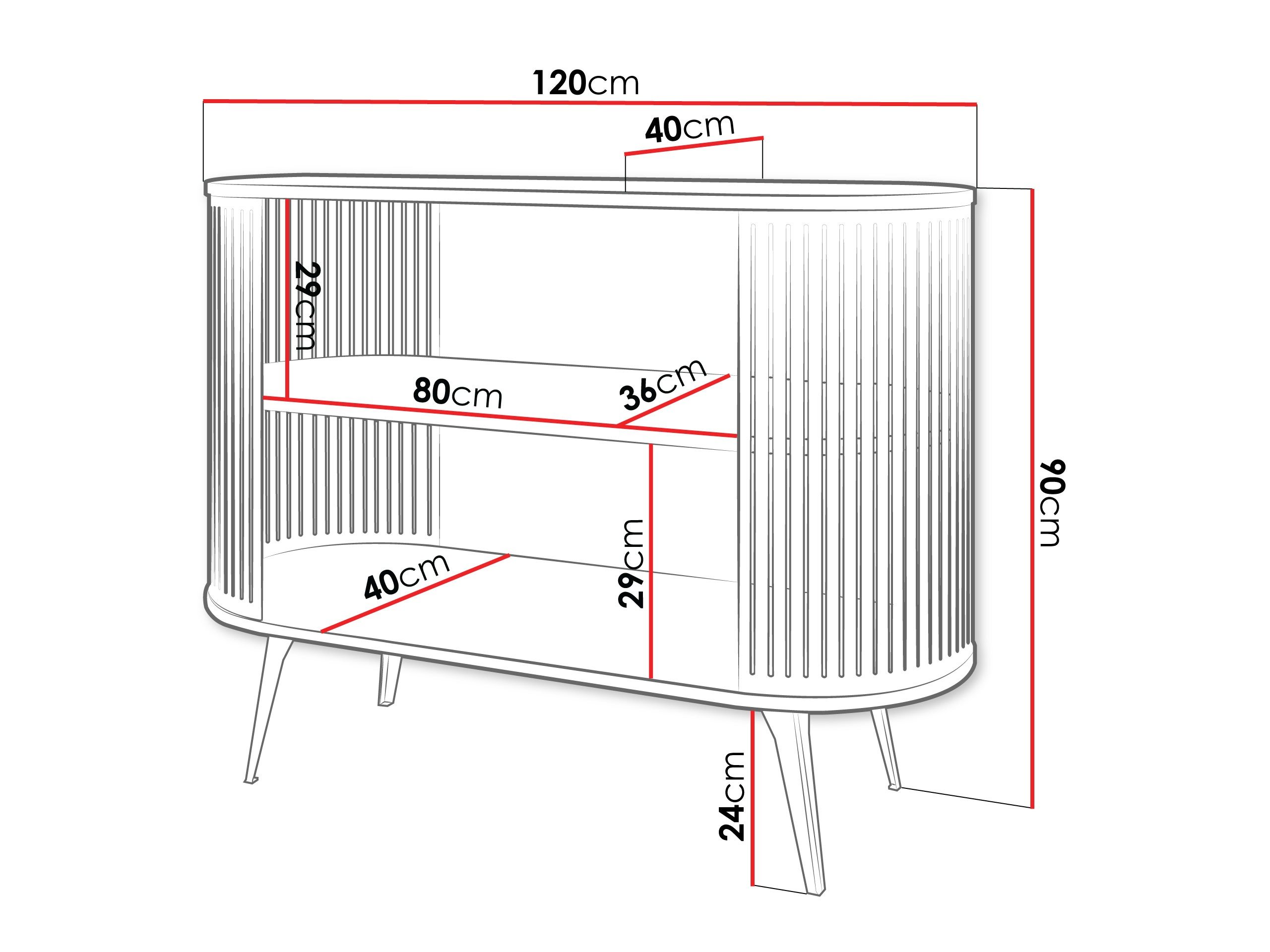 Étagère Sordore 126 (Noir + Blanc)