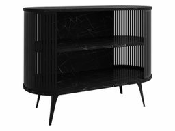 Étagère Sordore 126 (Noir + Marbre noir)