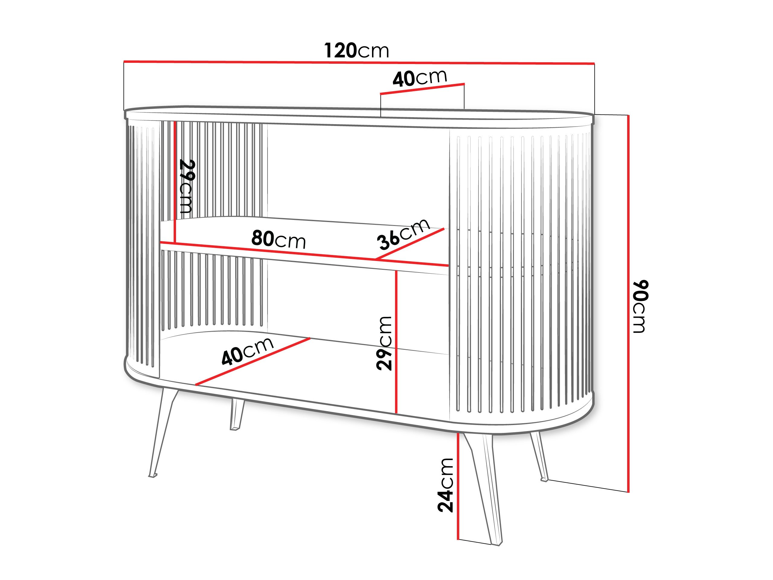 Étagère Vitum (Noir + Graphite)