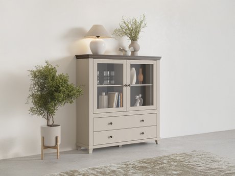 Commode Tolnue 105 (Beige clair + Chêne)