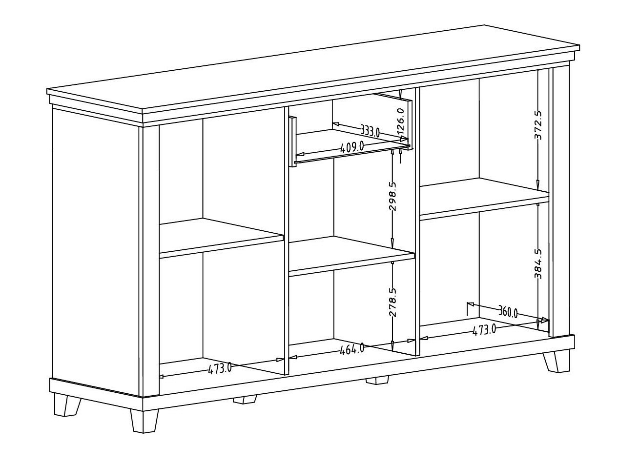 Commode Tolnue 106 (Beige clair + Chêne)