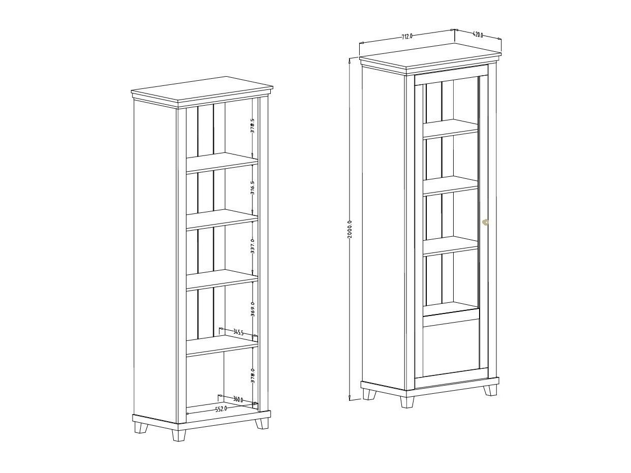 Étagère Tolnue 101 (Beige clair + Chêne)