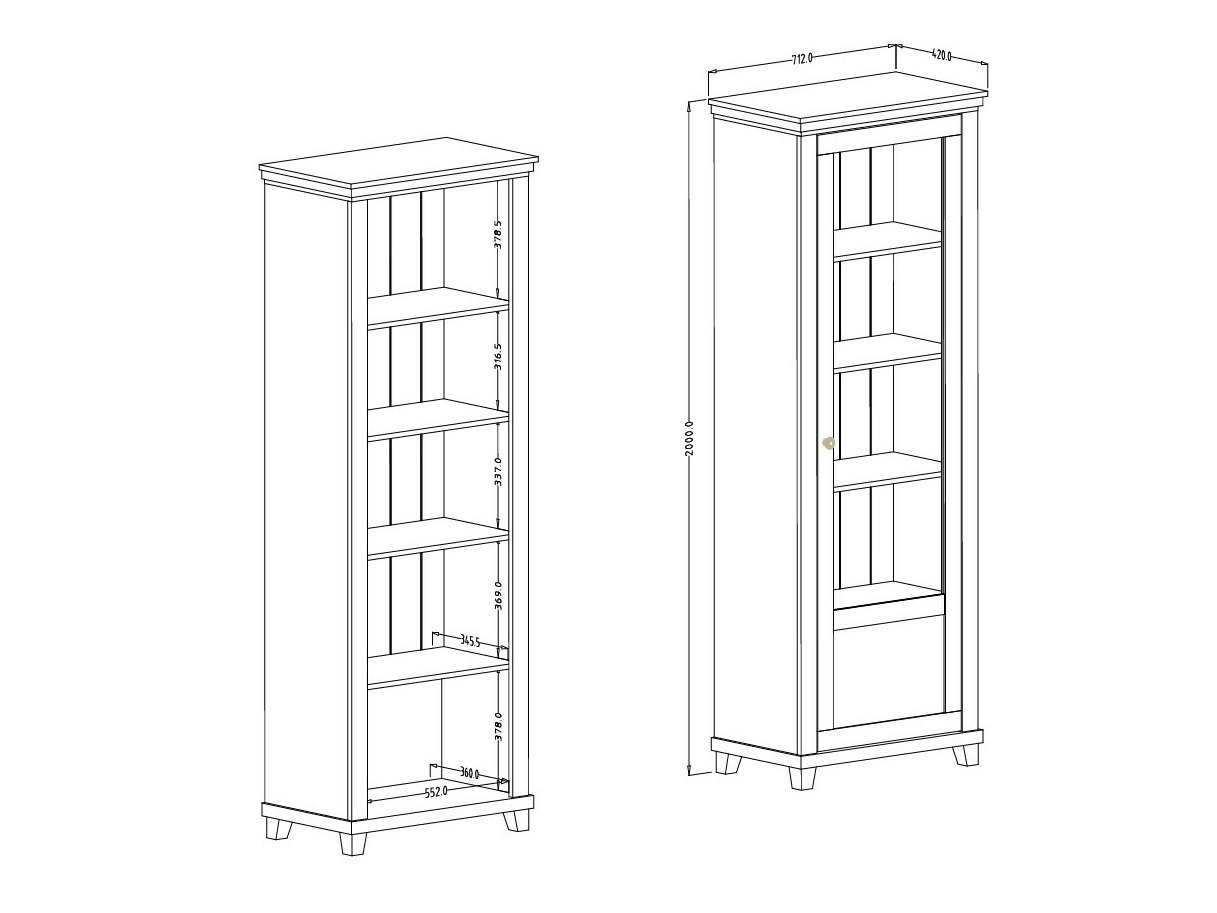 Étagère Tolnue 101 (Beige clair + Chêne)