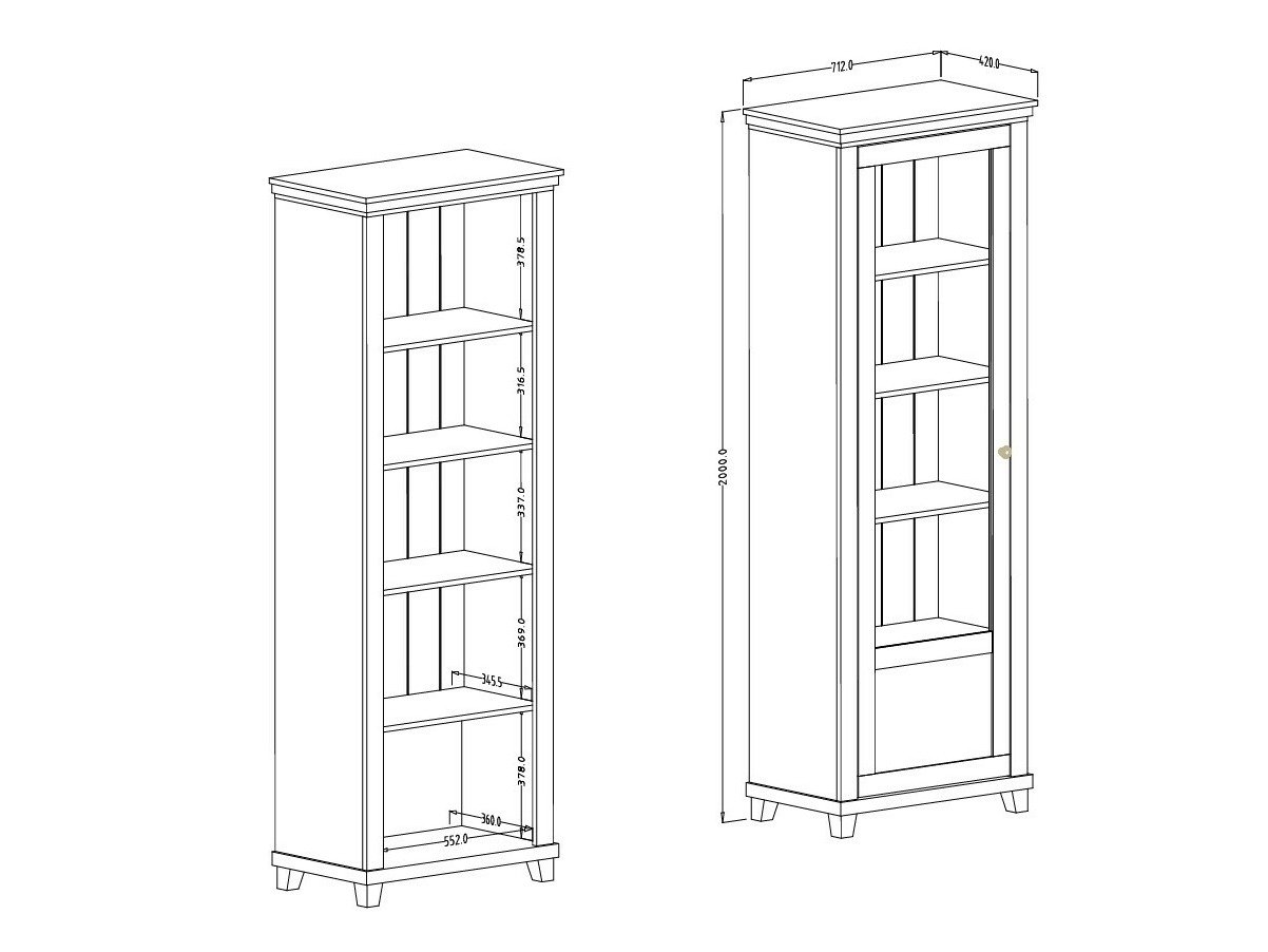 Étagère Tolnue 101 (Vert foncé + Chêne de Lefkas)