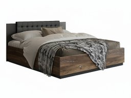 Lit Felelie 104 (Chêne Flagstaf foncé + Argent)