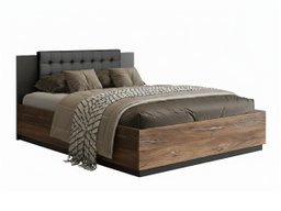 Lit Felelie 104 (Chêne Flagstaf foncé + Cuivre)