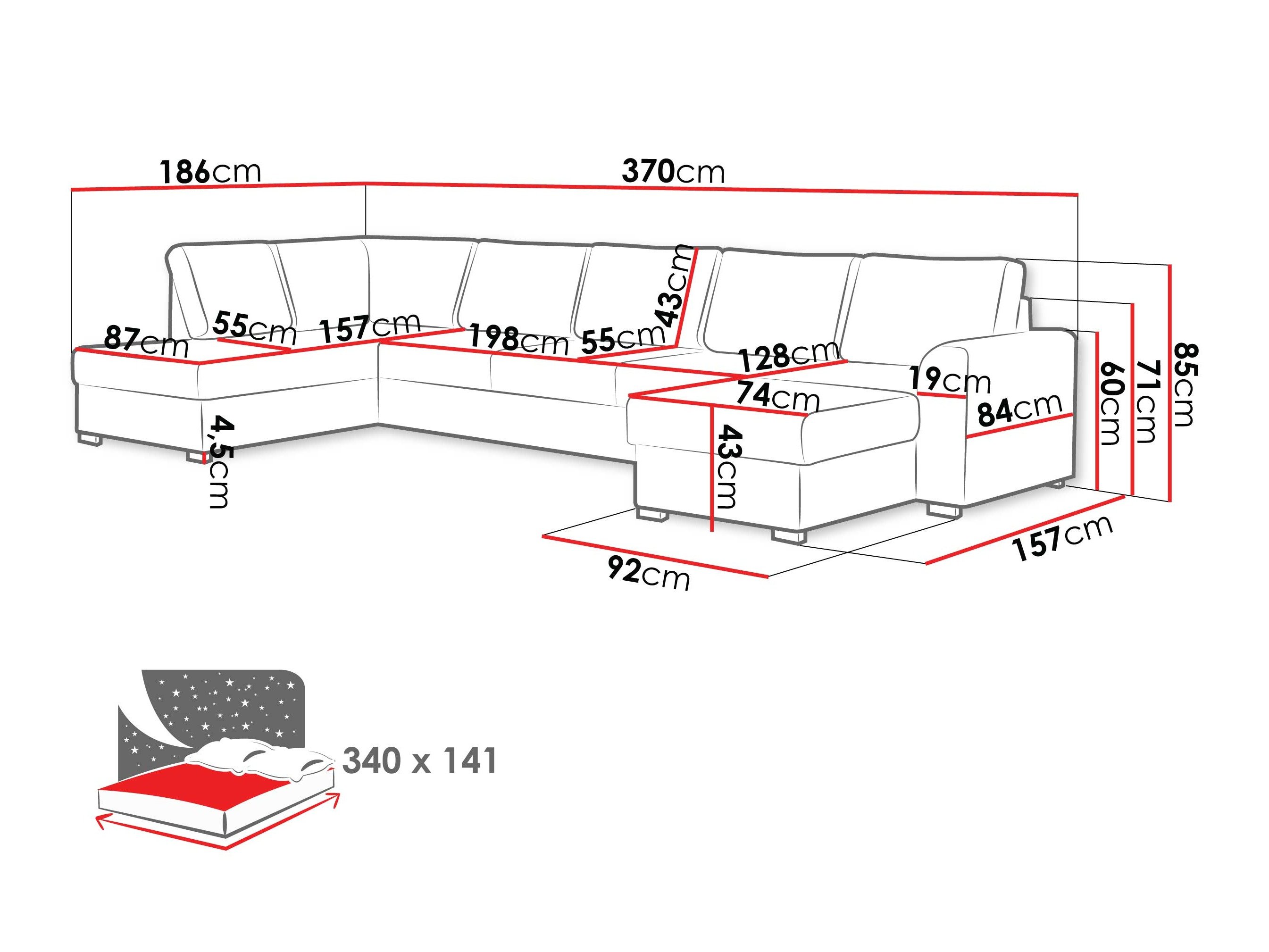 Canapé d'angle Comfivo Flumen III (Manza 29)