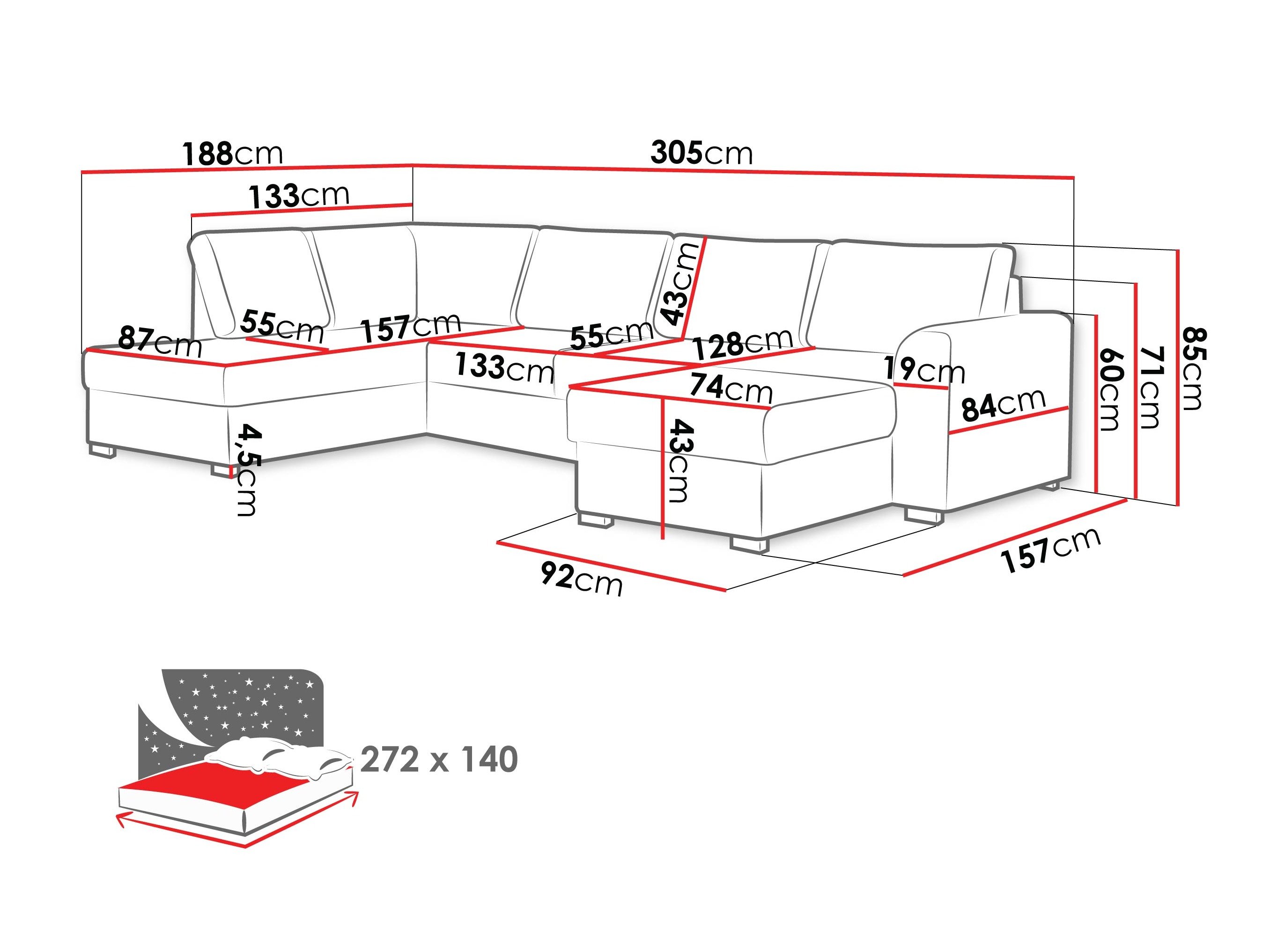 Canapé d'angle Comfivo Flumen (Zoya 03)