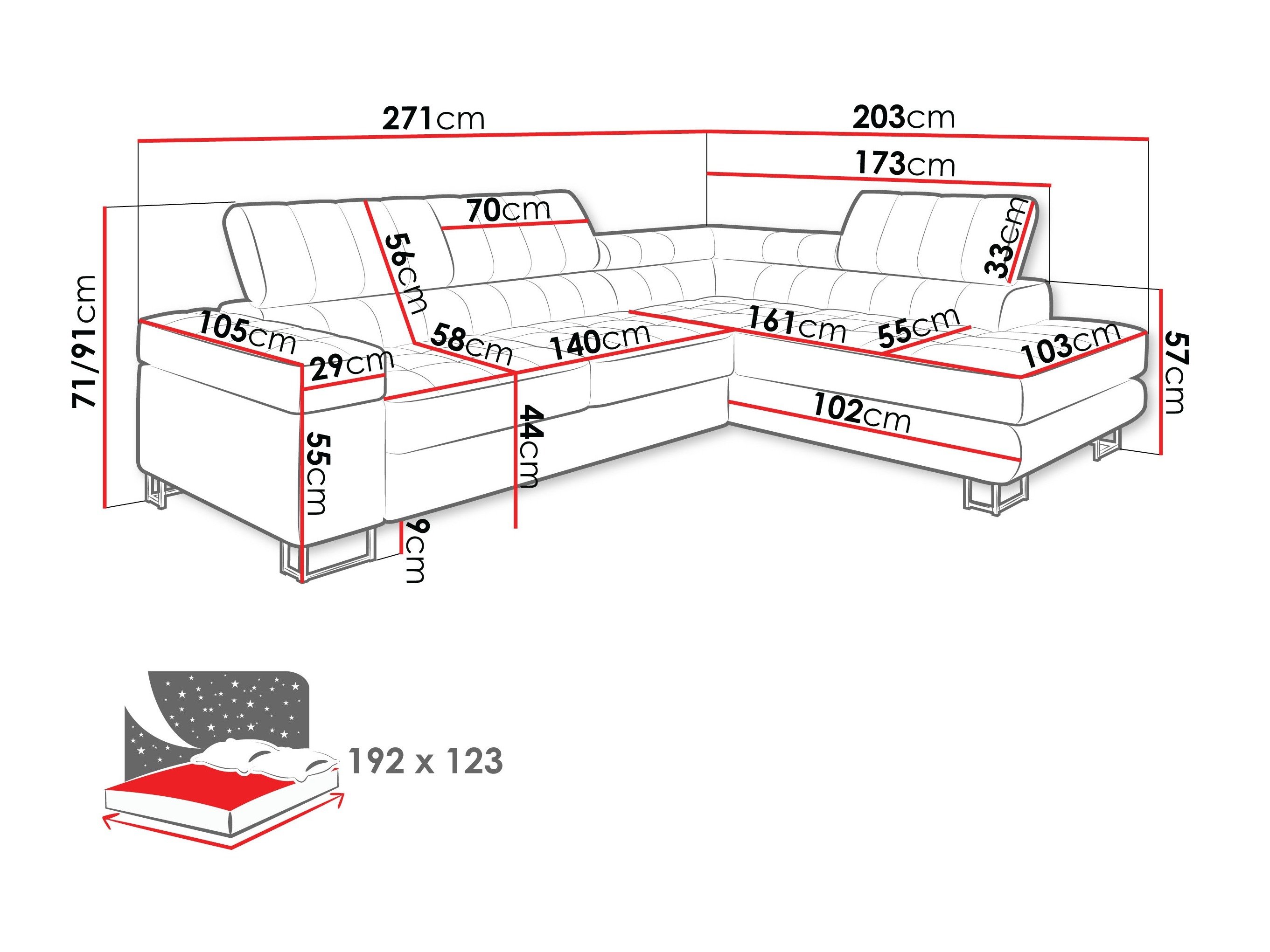 Canapé d'angle Comfivo Anima I (Manza 29)