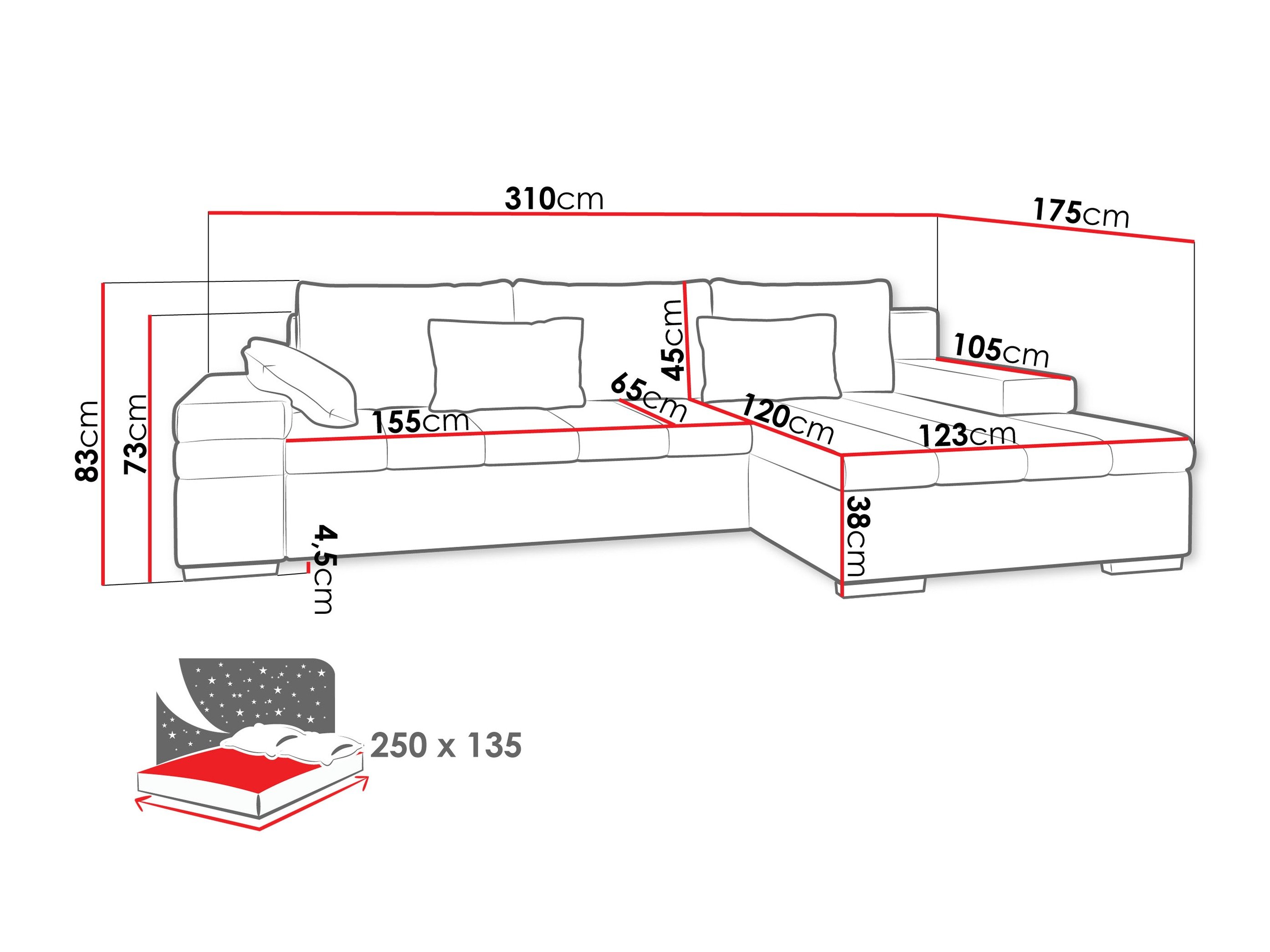 Canapé d'angle Comfivo Olivetum II (Corbett 78)