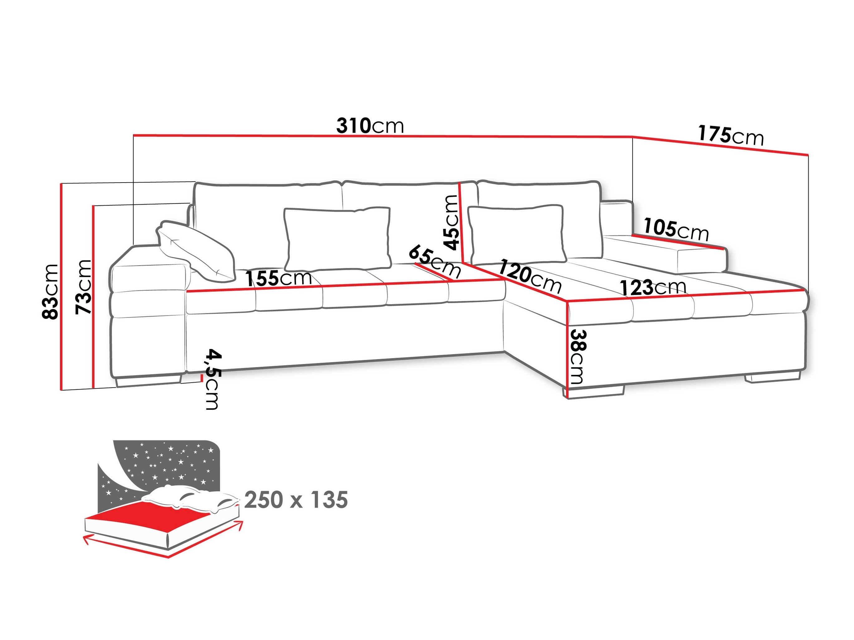Canapé d'angle Comfivo Olivetum II (Corbett 78)