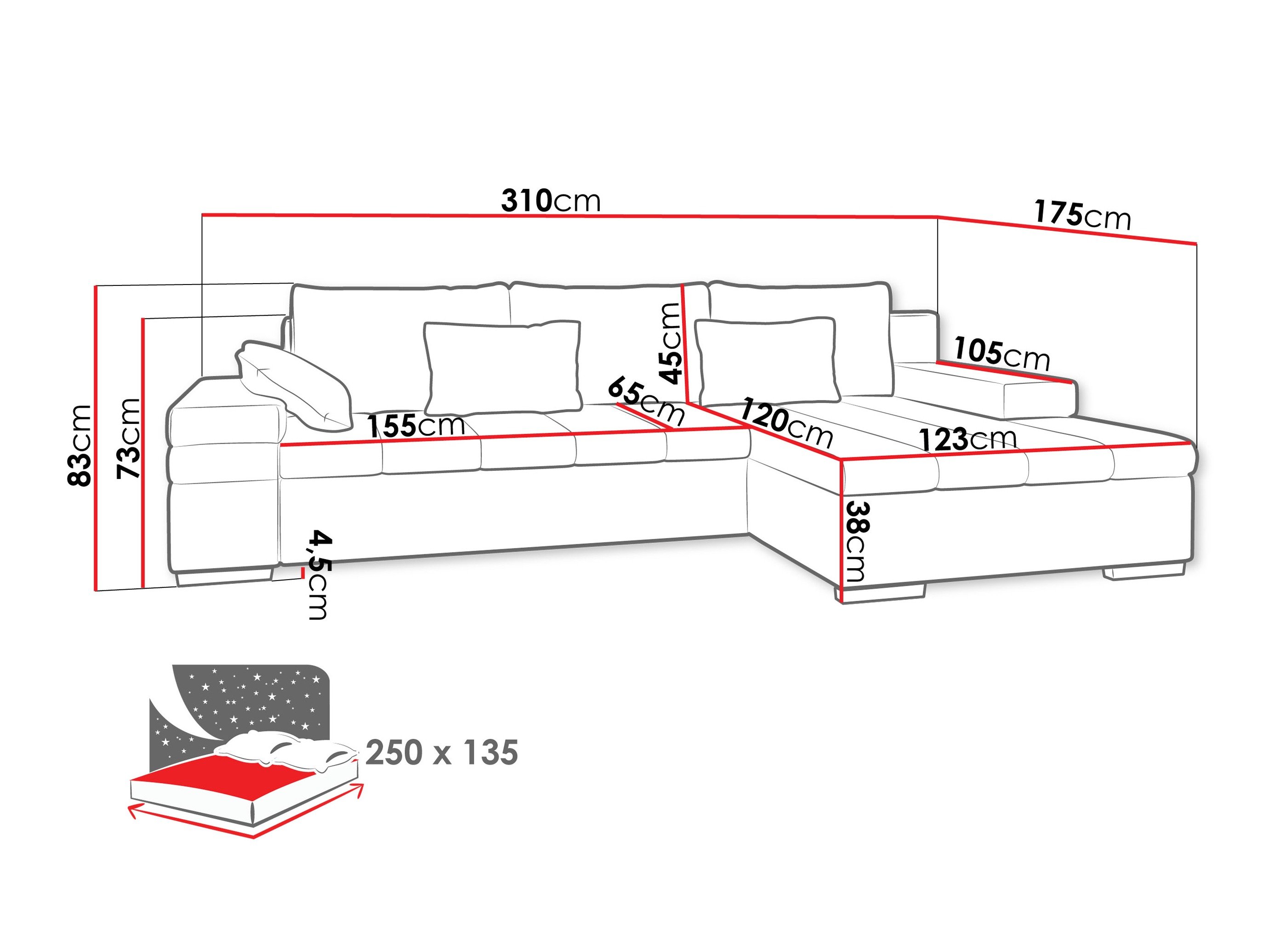 Canapé d'angle Comfivo Olivetum II (Maya 05)
