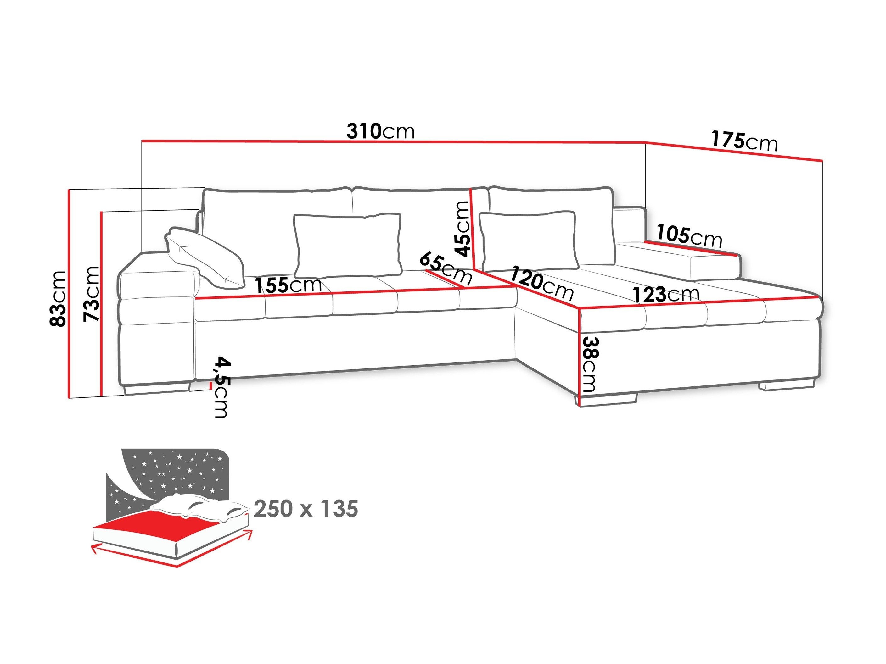 Canapé d'angle Comfivo Olivetum II (Maya 05)