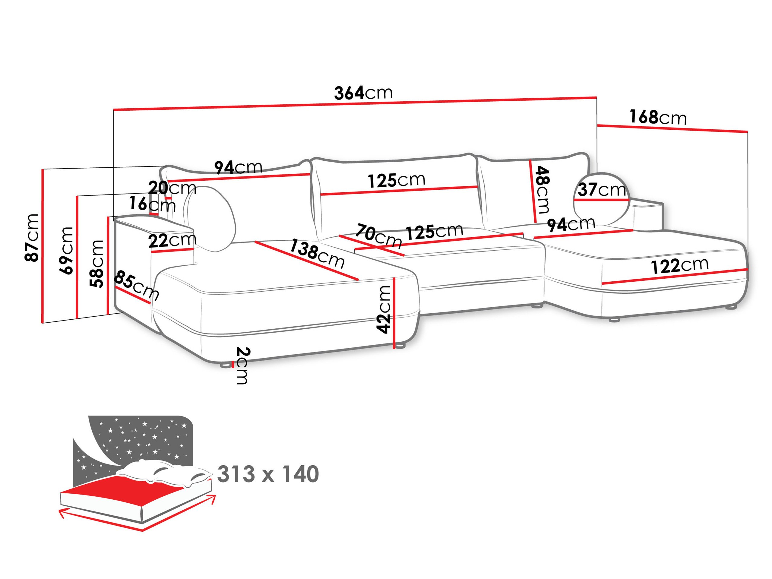 Canapé d'angle Bountiful 100 (Velo 623)