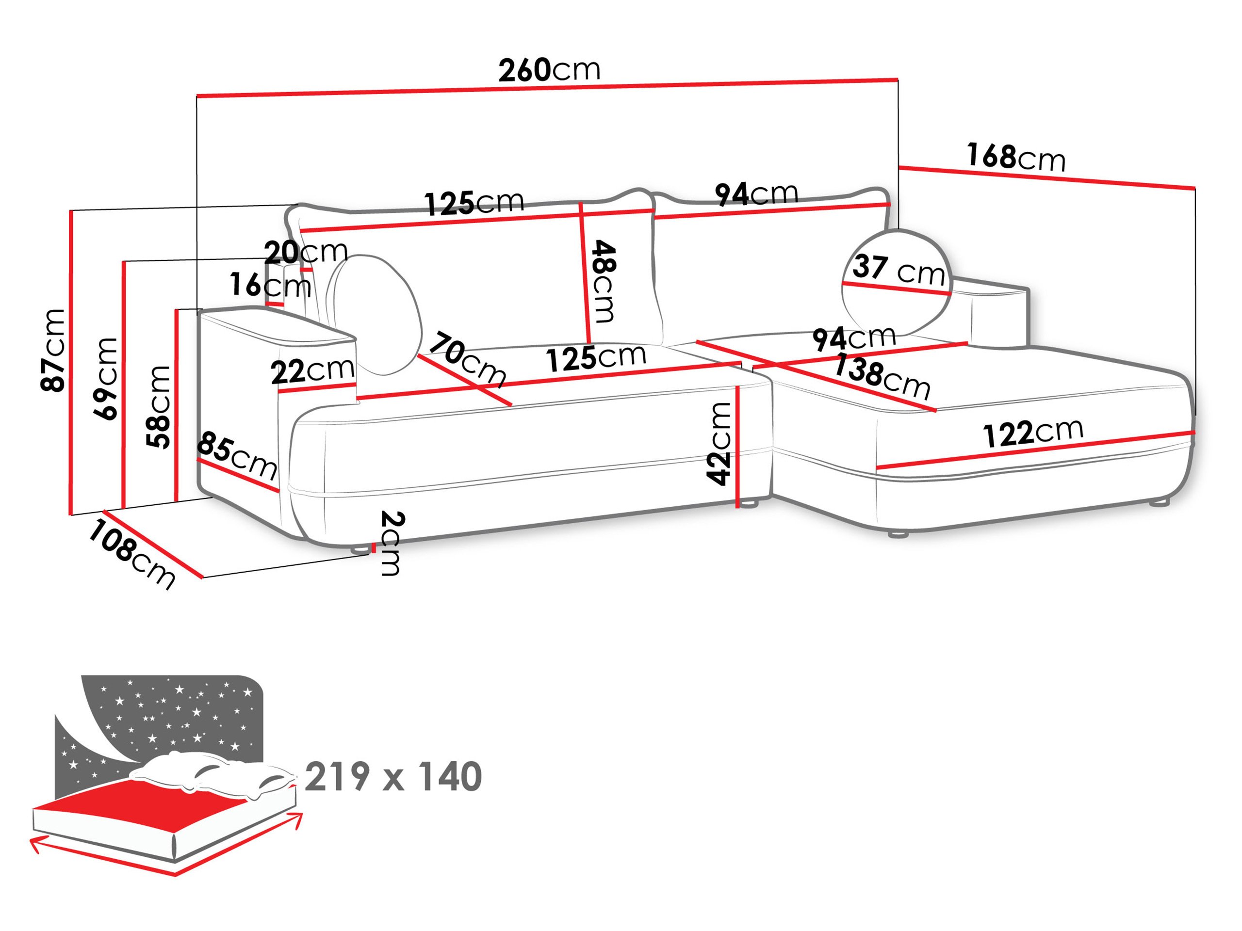 Canapé d'angle Magal I (Velo 633)