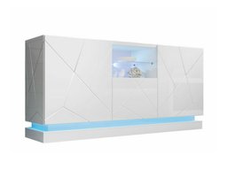 Buffet Charlotte 186 (Blanc + Blanc brillant)