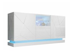 Buffet Charlotte 186 (Blanc + Blanc brillant)