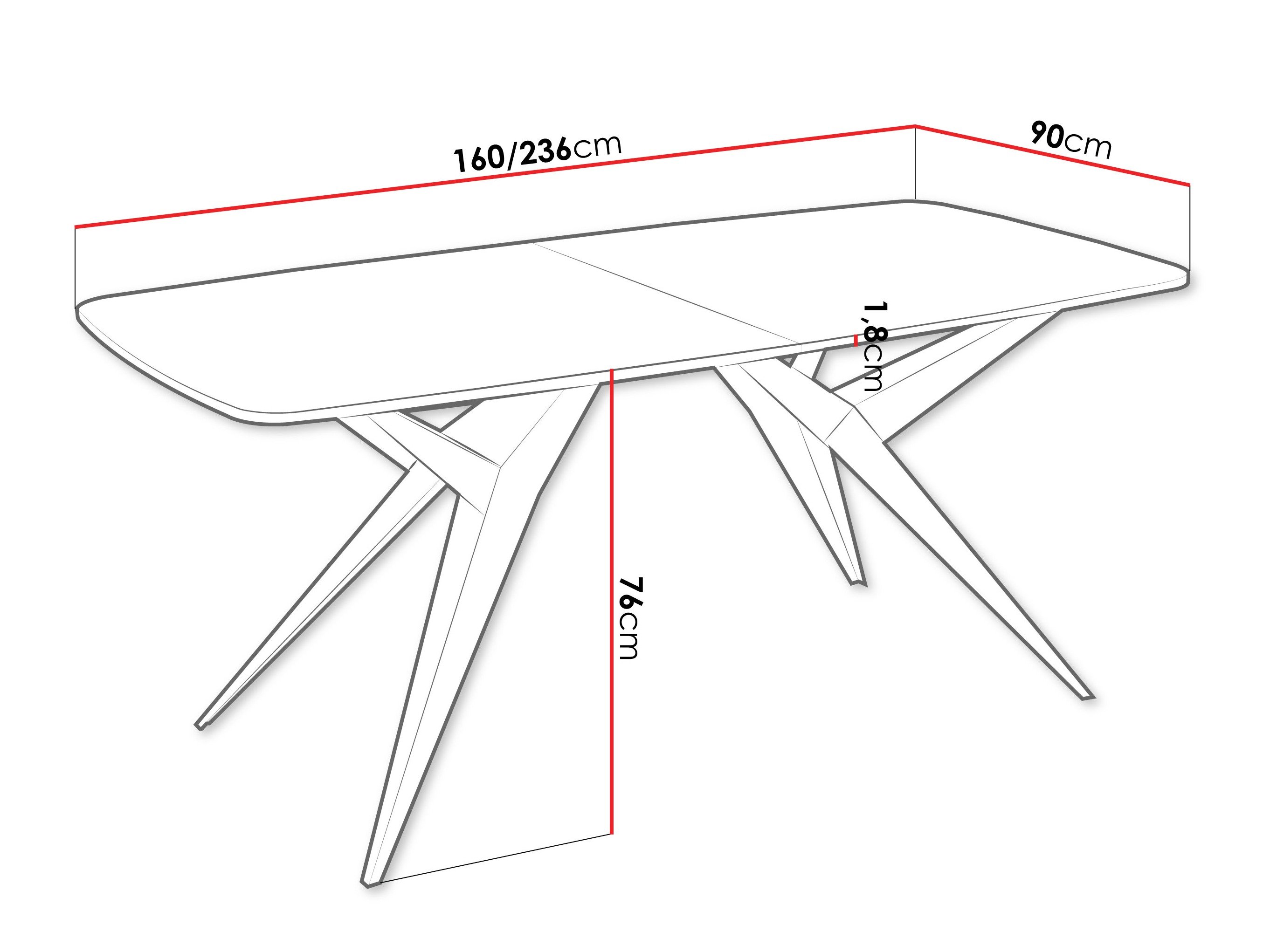 Table Oswego 152 (Cachemire)