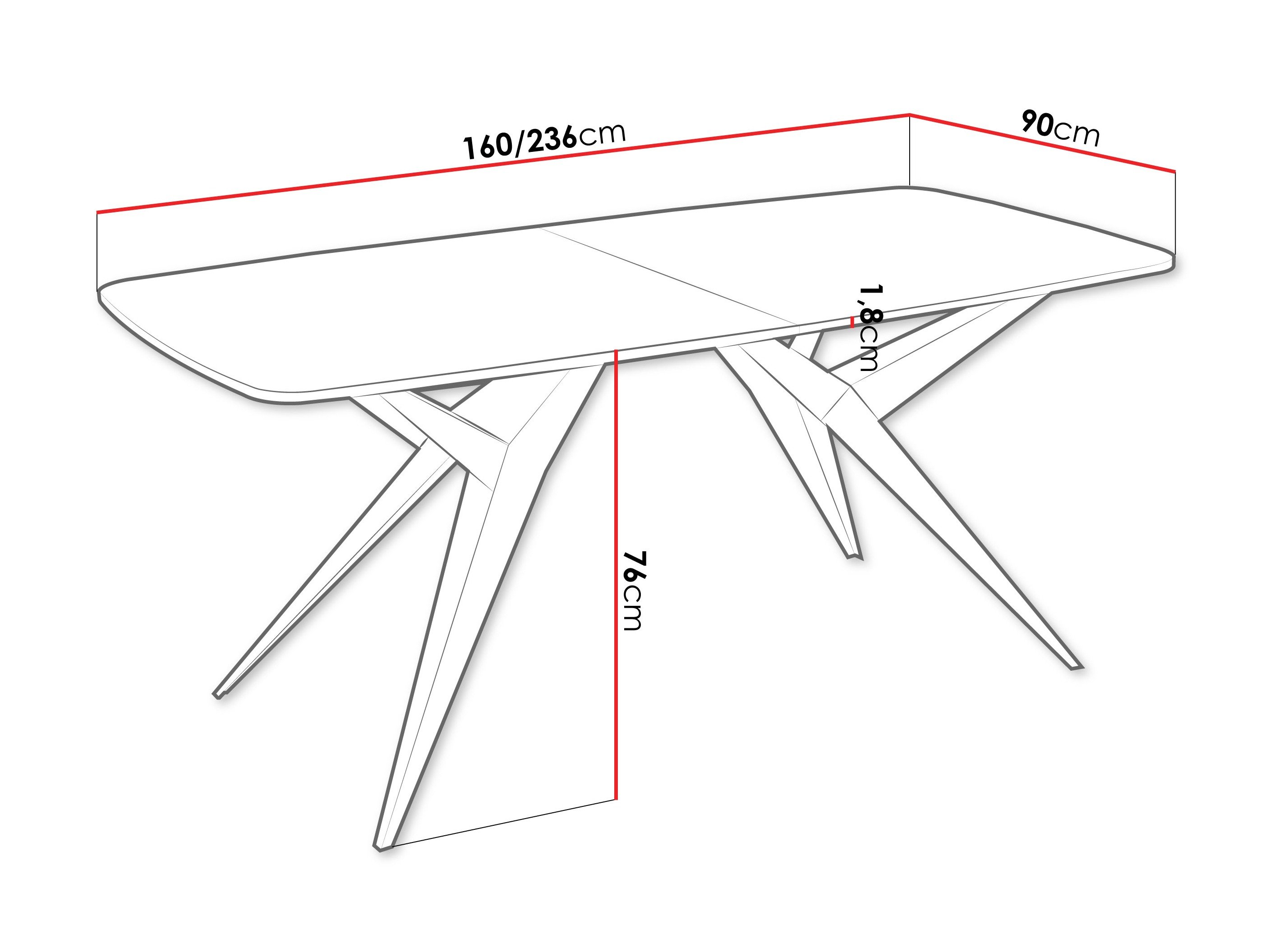 Table Oswego 152 (Gris)