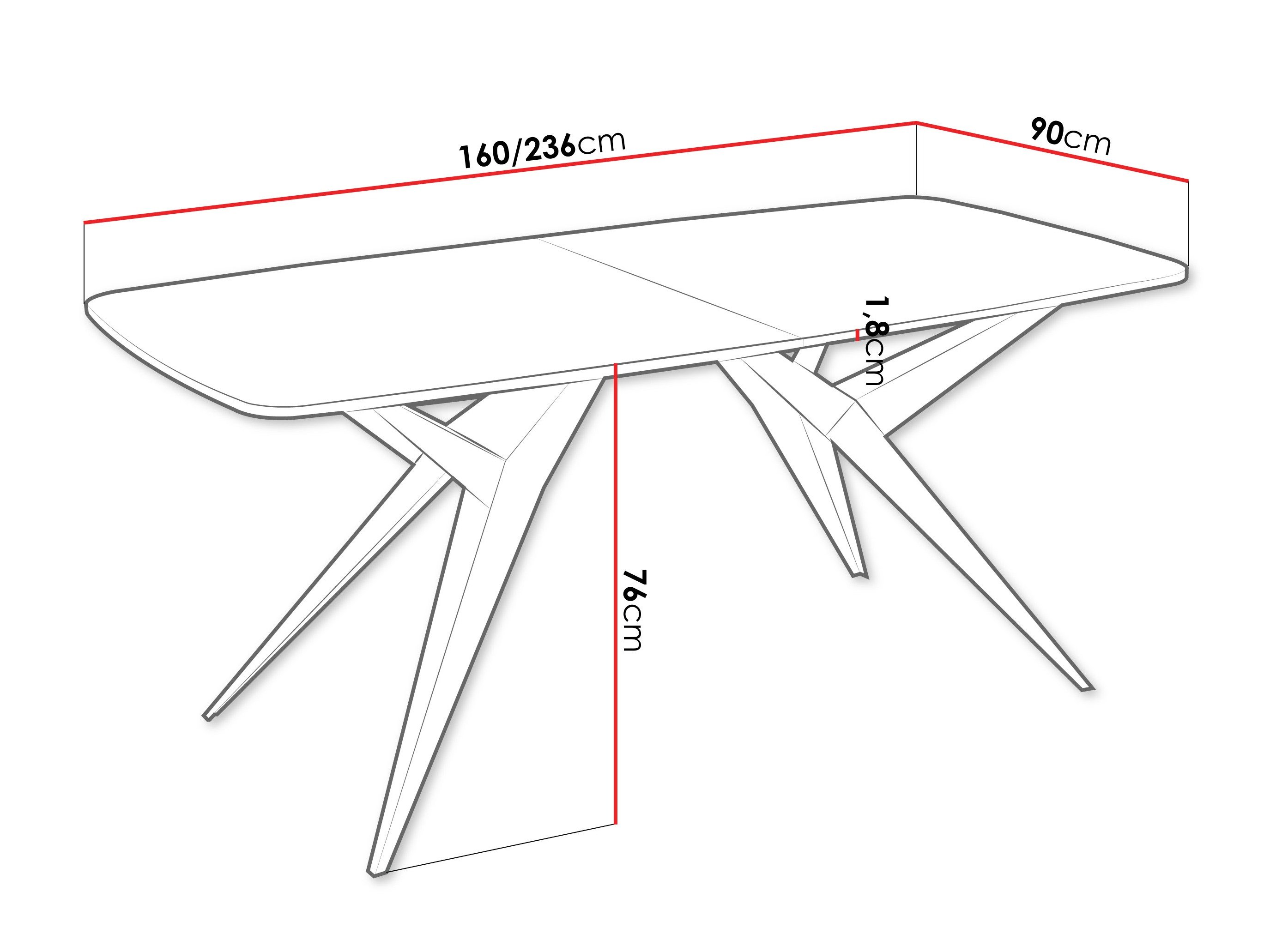 Table Oswego 152 (Noyer)