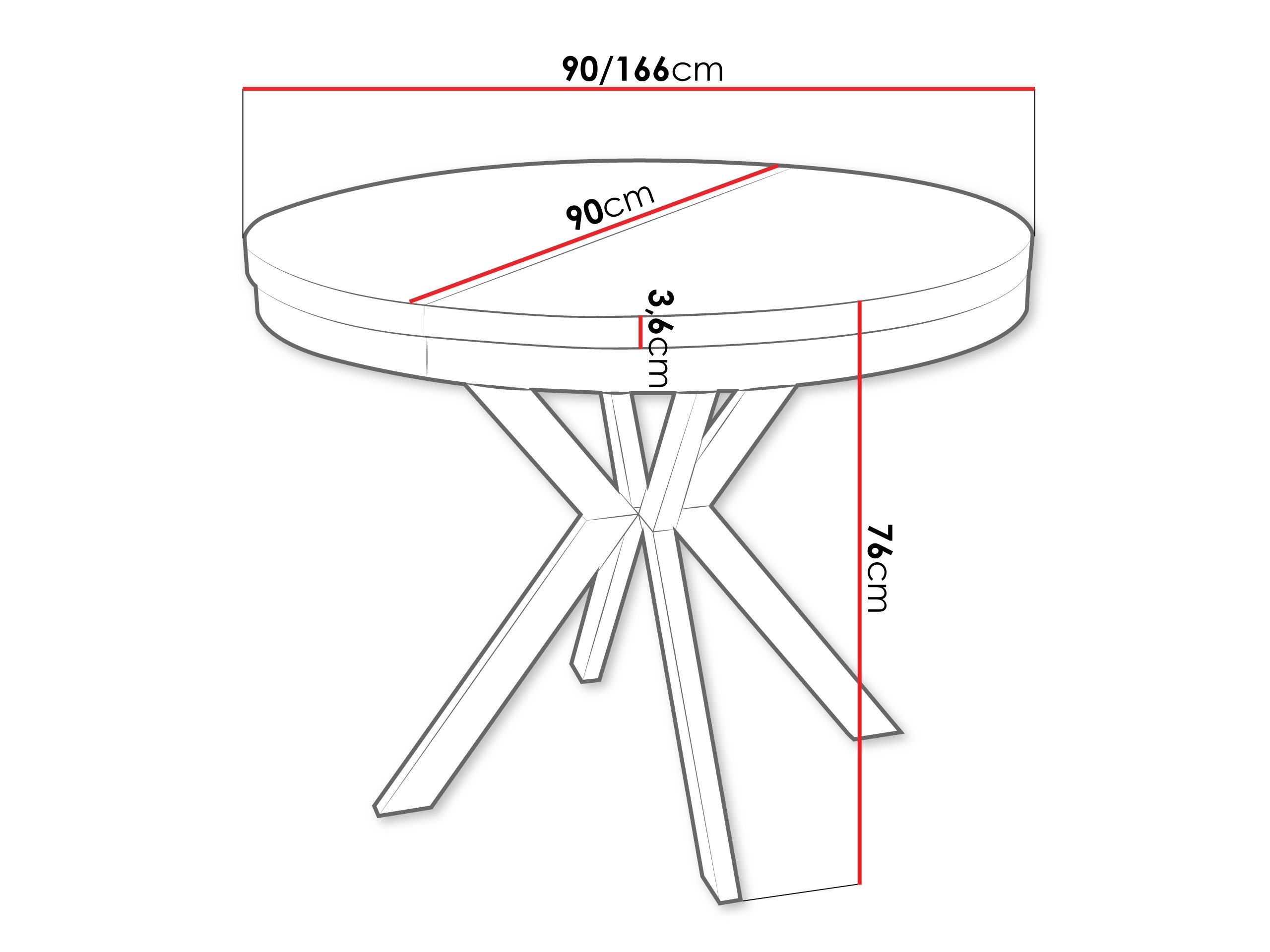 Table Oswego 155 (Clair bois + Cachemire)