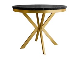Table Oswego 155 (Marbre noir + Doré)