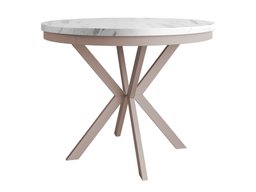 Table Oswego 156 (Marbre blanc + Cachemire)