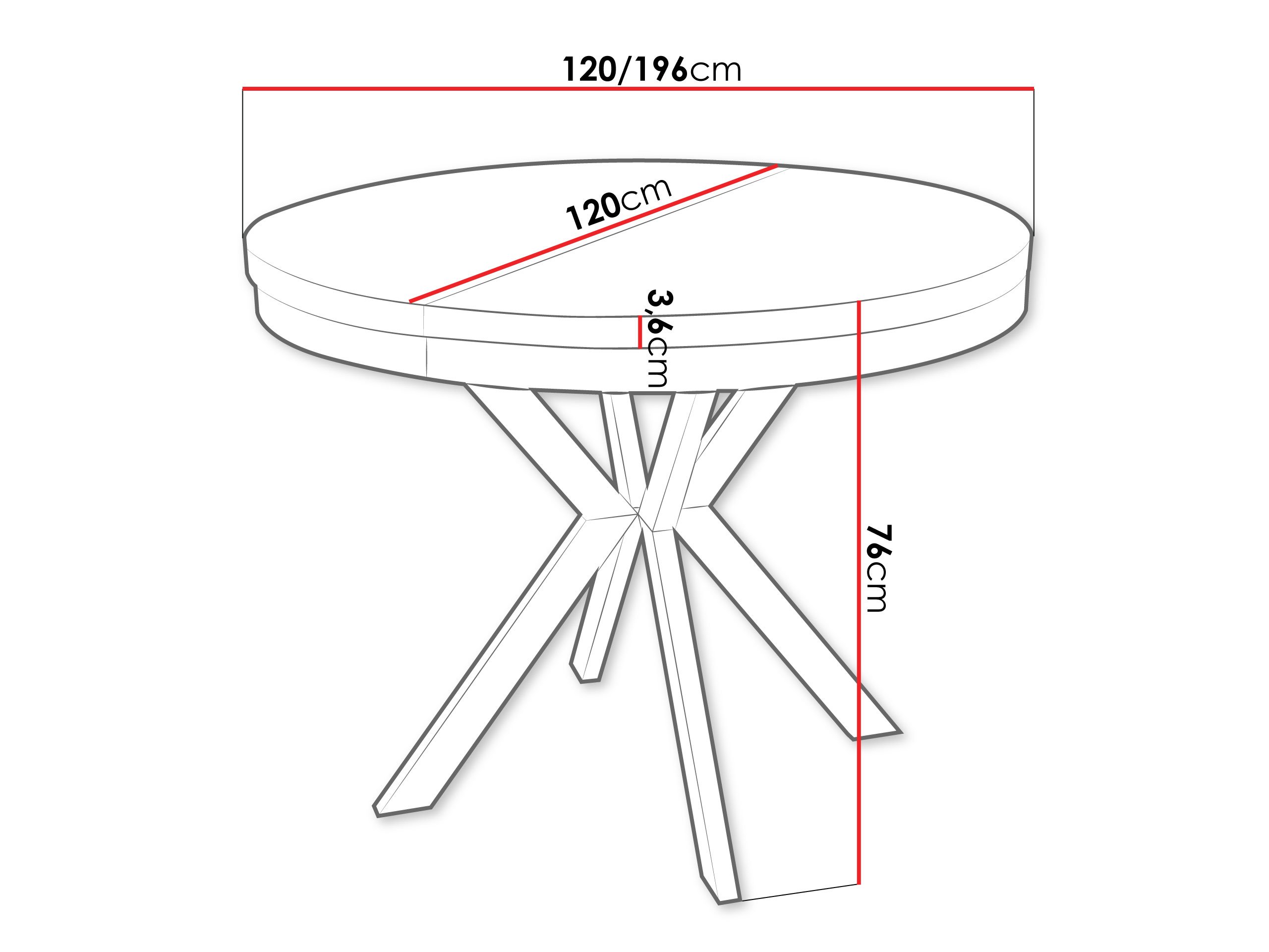 Table Oswego 157 (Marbre blanc + Cachemire)